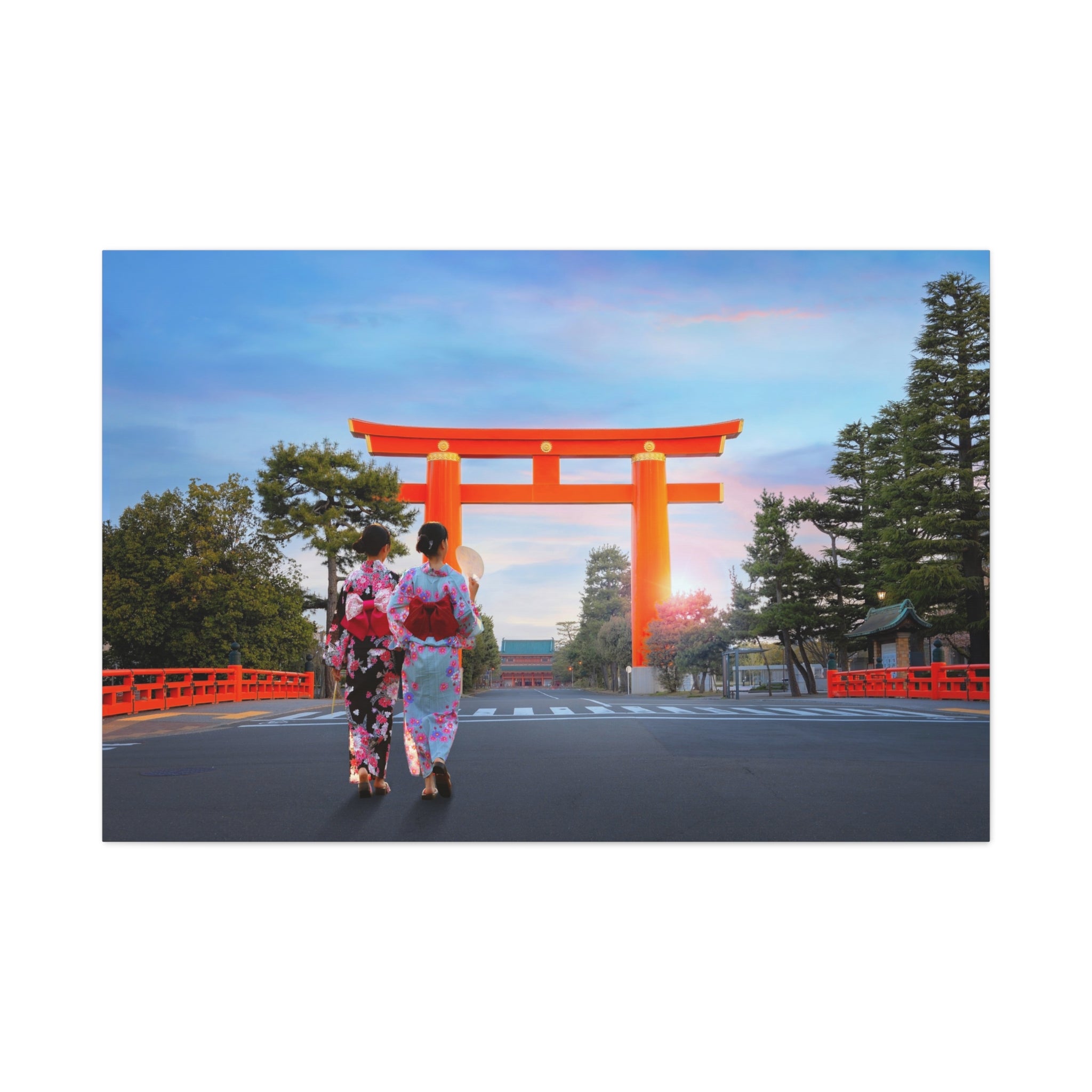 canvas-art-japanese-torri-gate-geisha-wall-decor-matte-stretched-artwork-home-decoration-asian-inspired-painting-oriental-roo