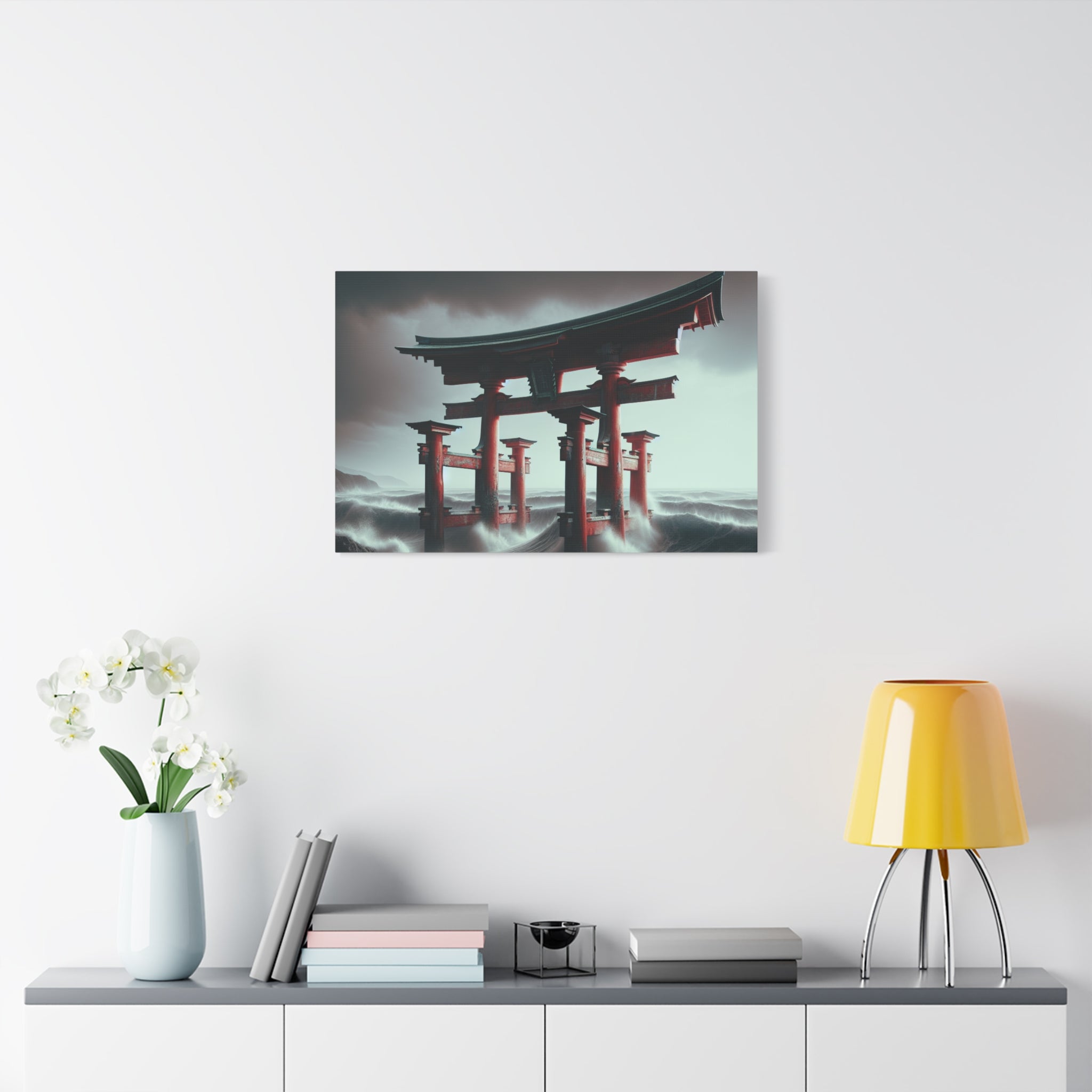 canvas-art-japanese-torri-gate-geisha-wall-decor-matte-stretched-artwork-home-decoration-asian-inspired-painting-oriental-roo