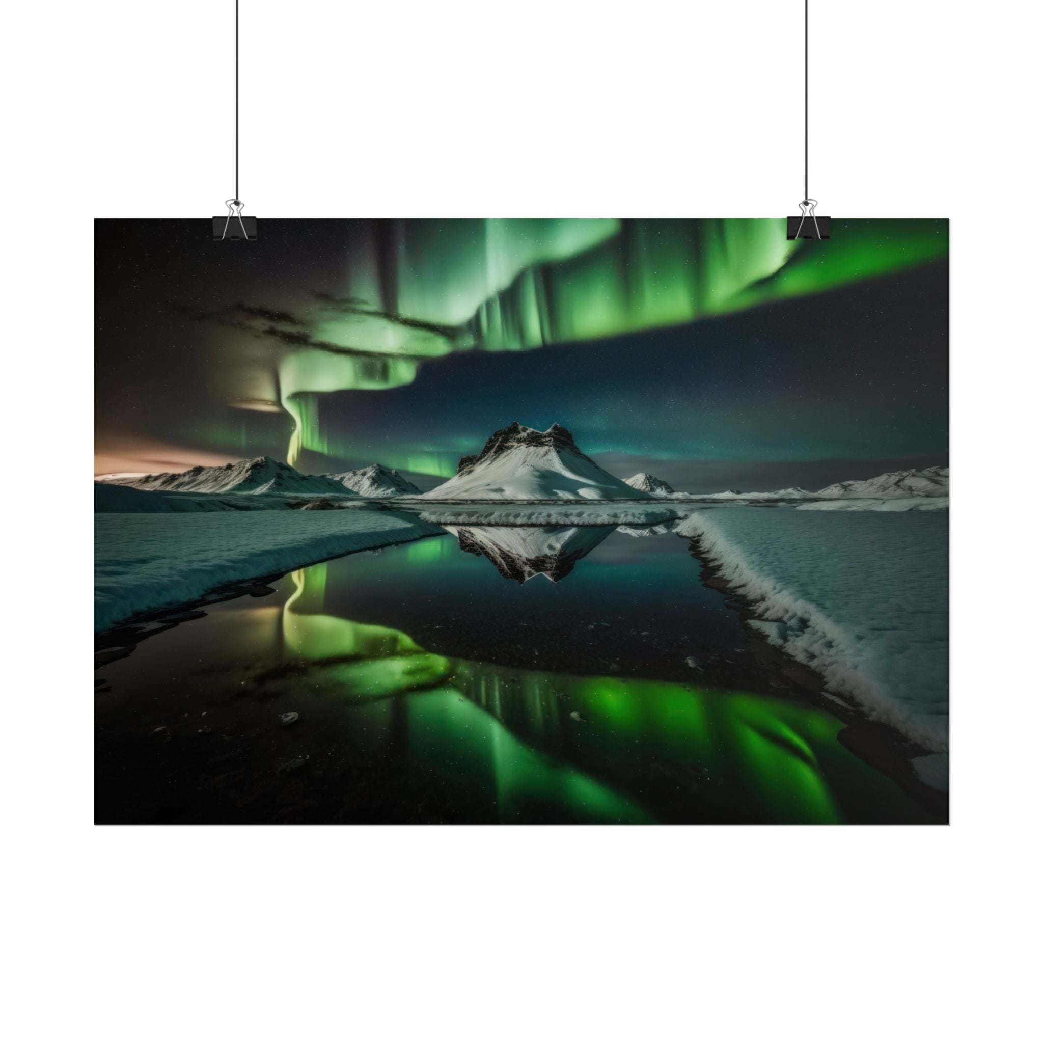 Aurora Borealis Poster Wall Art Print, Scenery Northern Lights,  Home Decor, Starry Night Photography, Housewarming Gifts