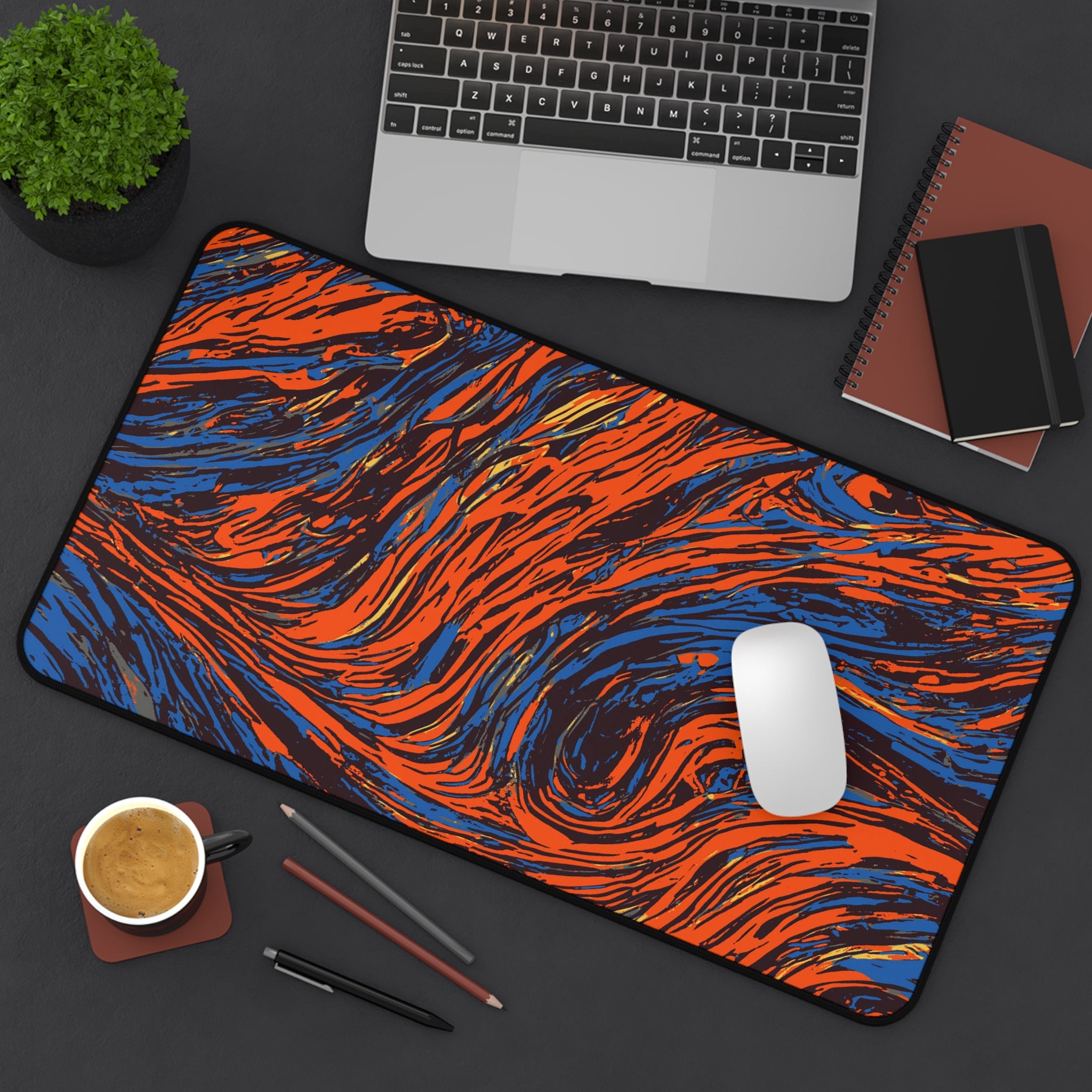 retro-wave-abstract-art-mouse-pad-vintage-wind-desk-mat-colorful-retro-desk-pad-modern-minimalist-mousepad-orange-blue