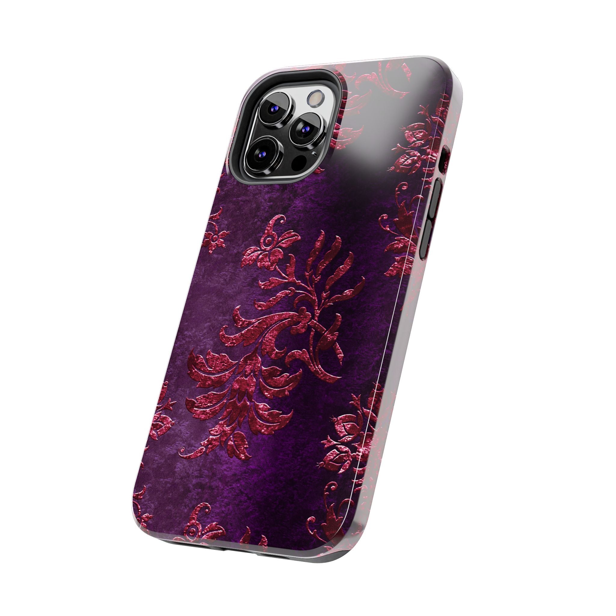 embossed-burgundy-velvet-tough-iphone-case-protective-iphone-cover-heavy-duty-iphone-case-rugged-phone-case-durable-smartphon