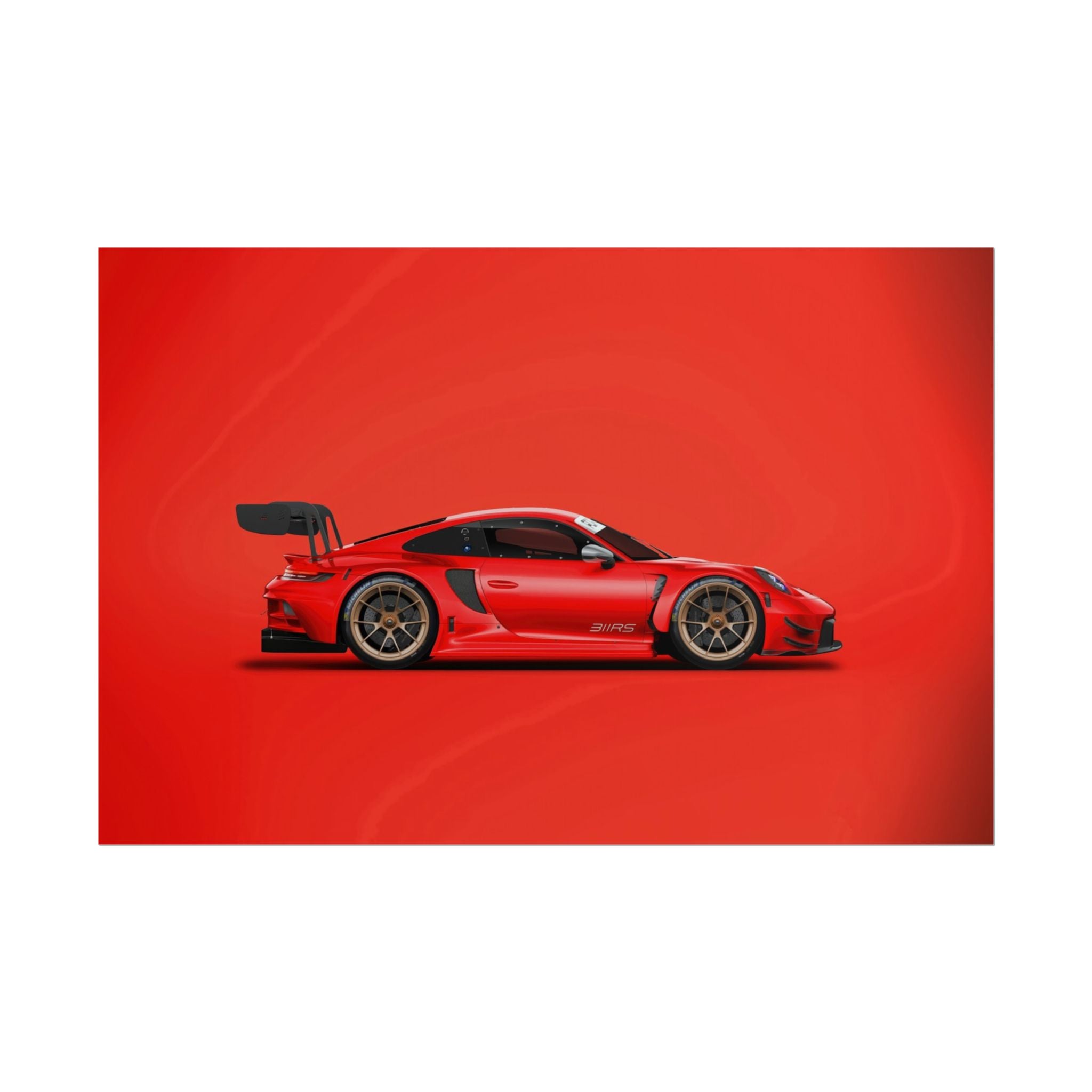 poster-print-wall-art-porsche-911-red-gt3r-red-supercar-poster-porsche-decor-rolled-poster-wall-art-hypercars-wall-decor