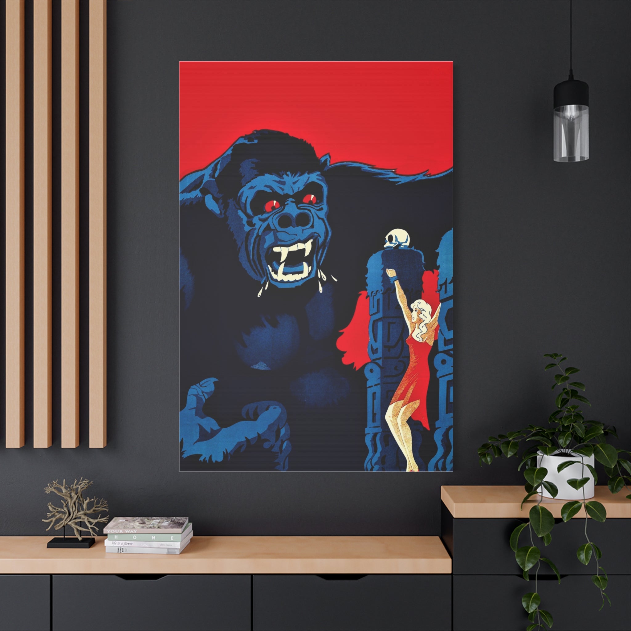 canvas-print-vintage-danish-movie-poster-for-king-kong-wall-art-decor-retro-wall-art-stretched-canvas-print-matte-canvas-art-