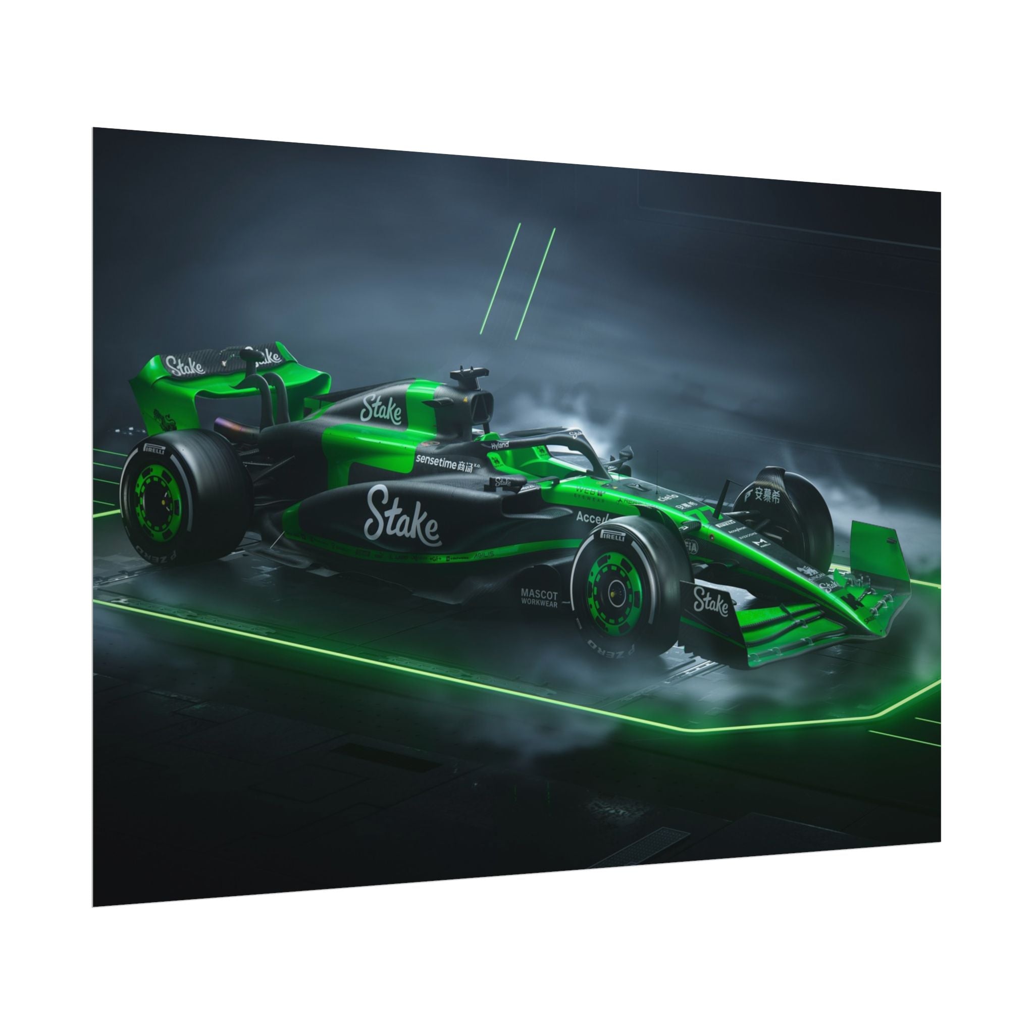 green-formula-1-car-poster-print-formula-one-cars-formula-1-gift-formula-1-poster-formula-1-wall-art-wall-decor-room-decor