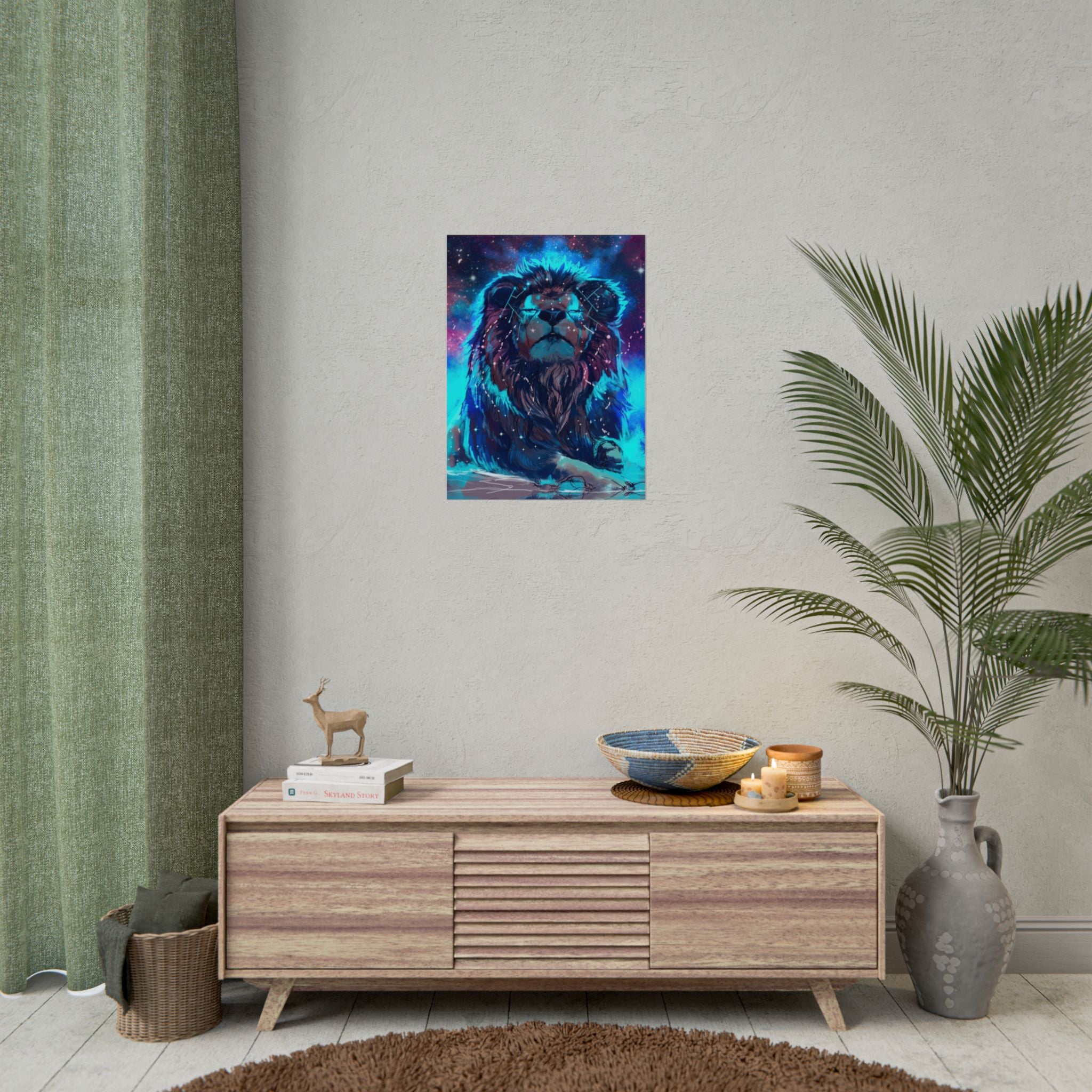 poster-print-lion-wall-art-fantasy-leon-living-room-decor-lion-wall-decor-lion-poster-jungle-animal-art-print-wildlife-safari