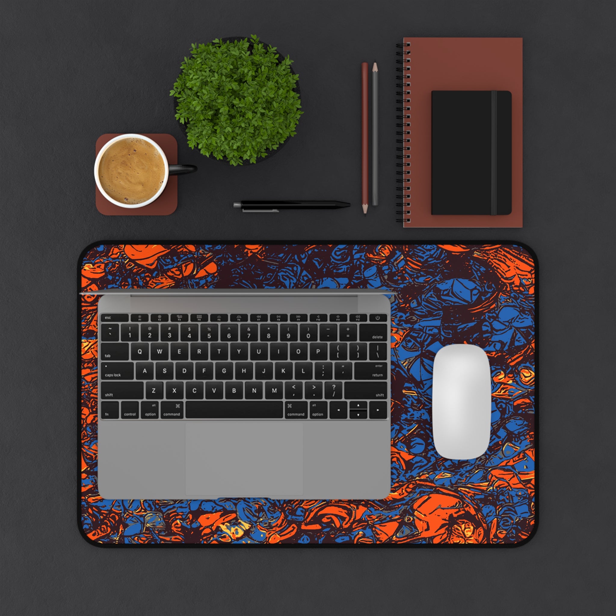 retro-abstract-art-mouse-pad-vintage-colors-desk-mat-colorful-retro-desk-pad-modern-minimalist-mousepad-mixed-orange-blue