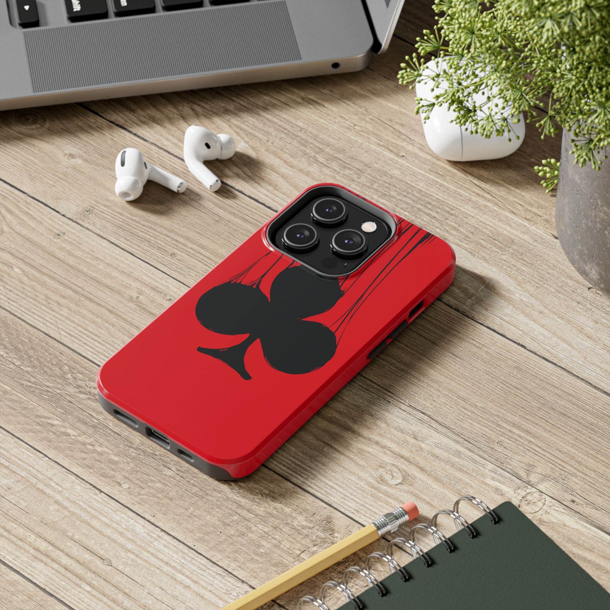 clubs-playing-cards-iphone-tough-case-protective-iphone-cover-card-game-lover-gift-gambling-theme-iphone-case-durable-card-su