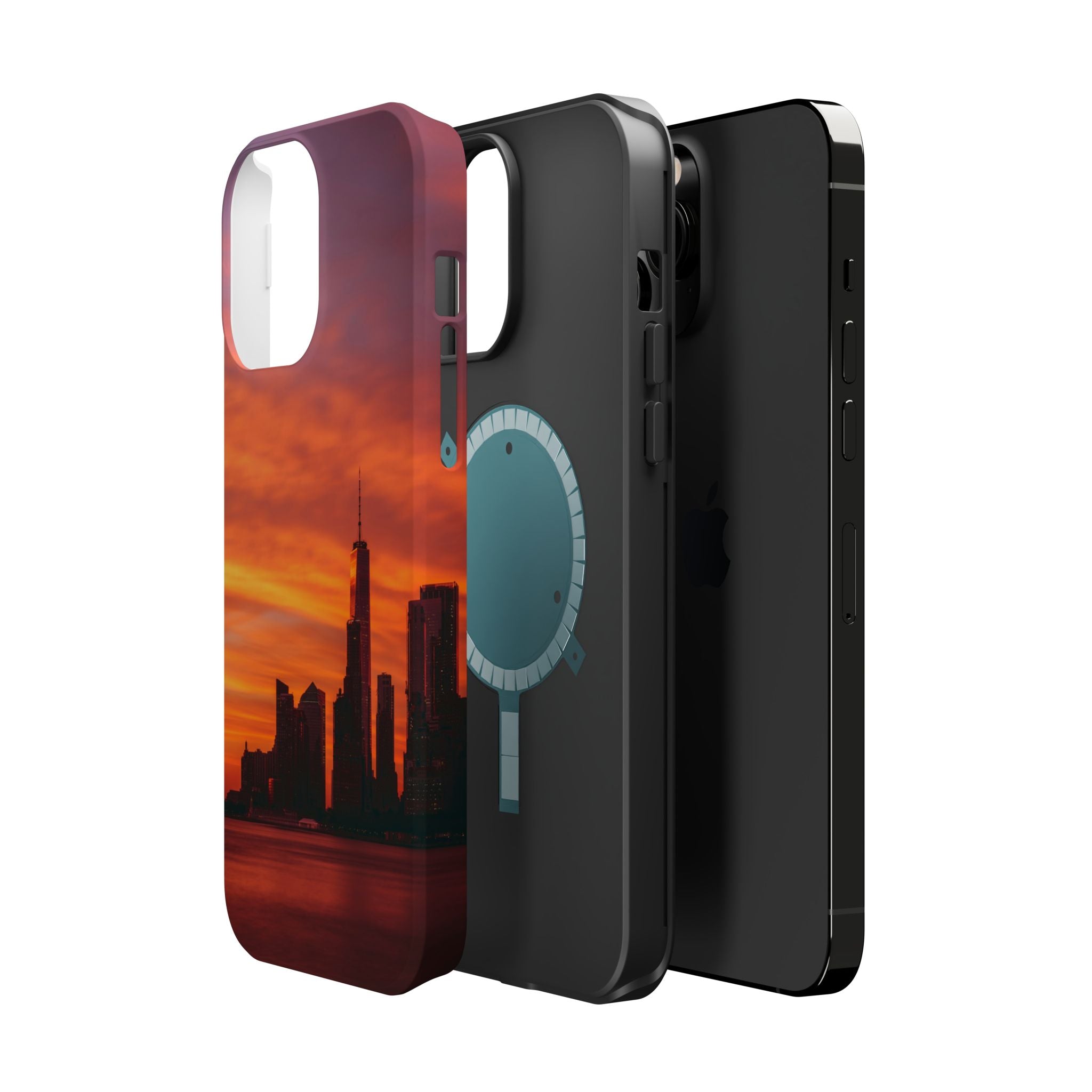 sunset-nyc-cityscape-magnetic-tough-case-durable-phone-protector-new-york-tough-case-gift-for-photographers-urban-aesthetic