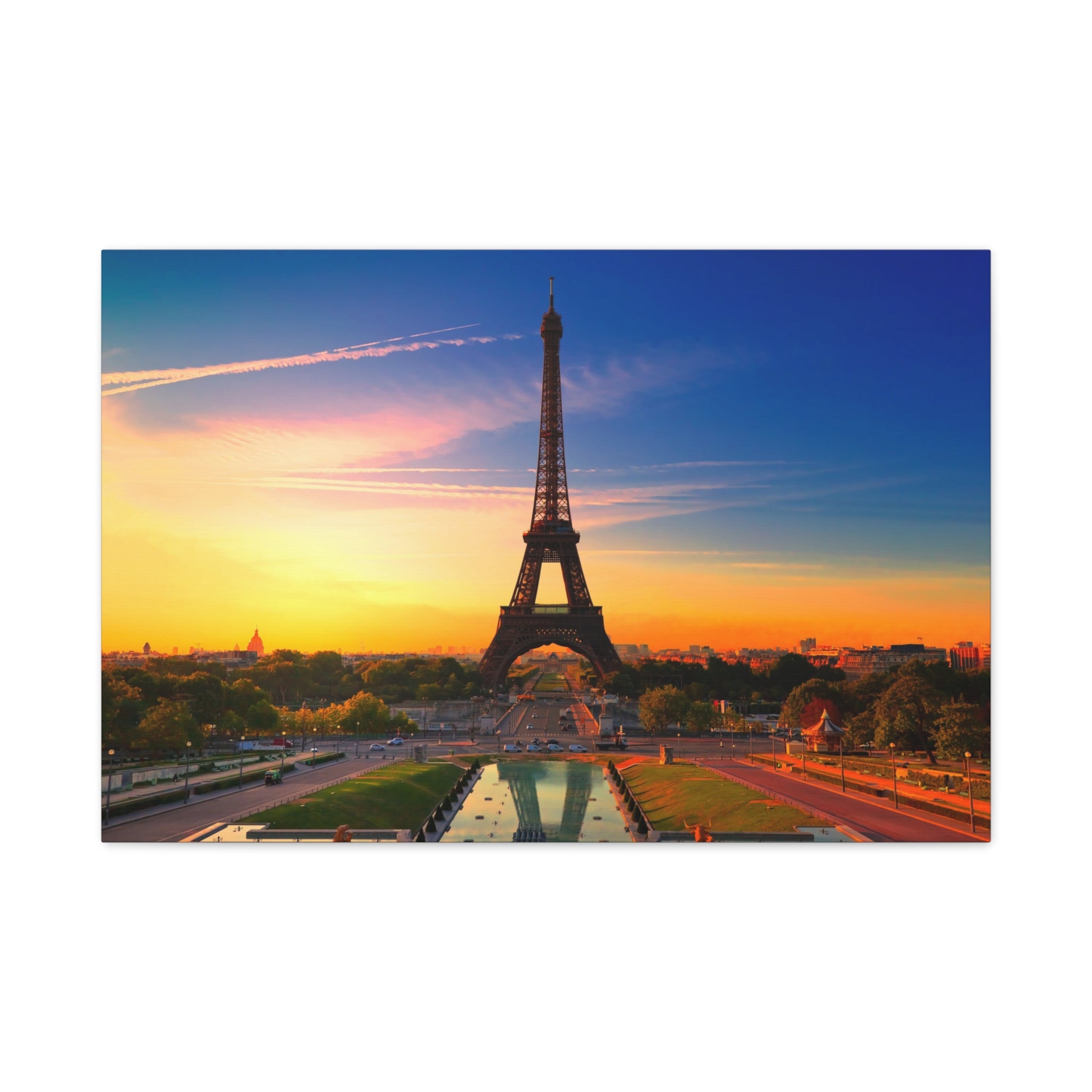 canvas-wall-art-paris-sunset-france-matte-stretched-print-beautiful-landscape-home-decor-room-decor-wall-hanging-office-art