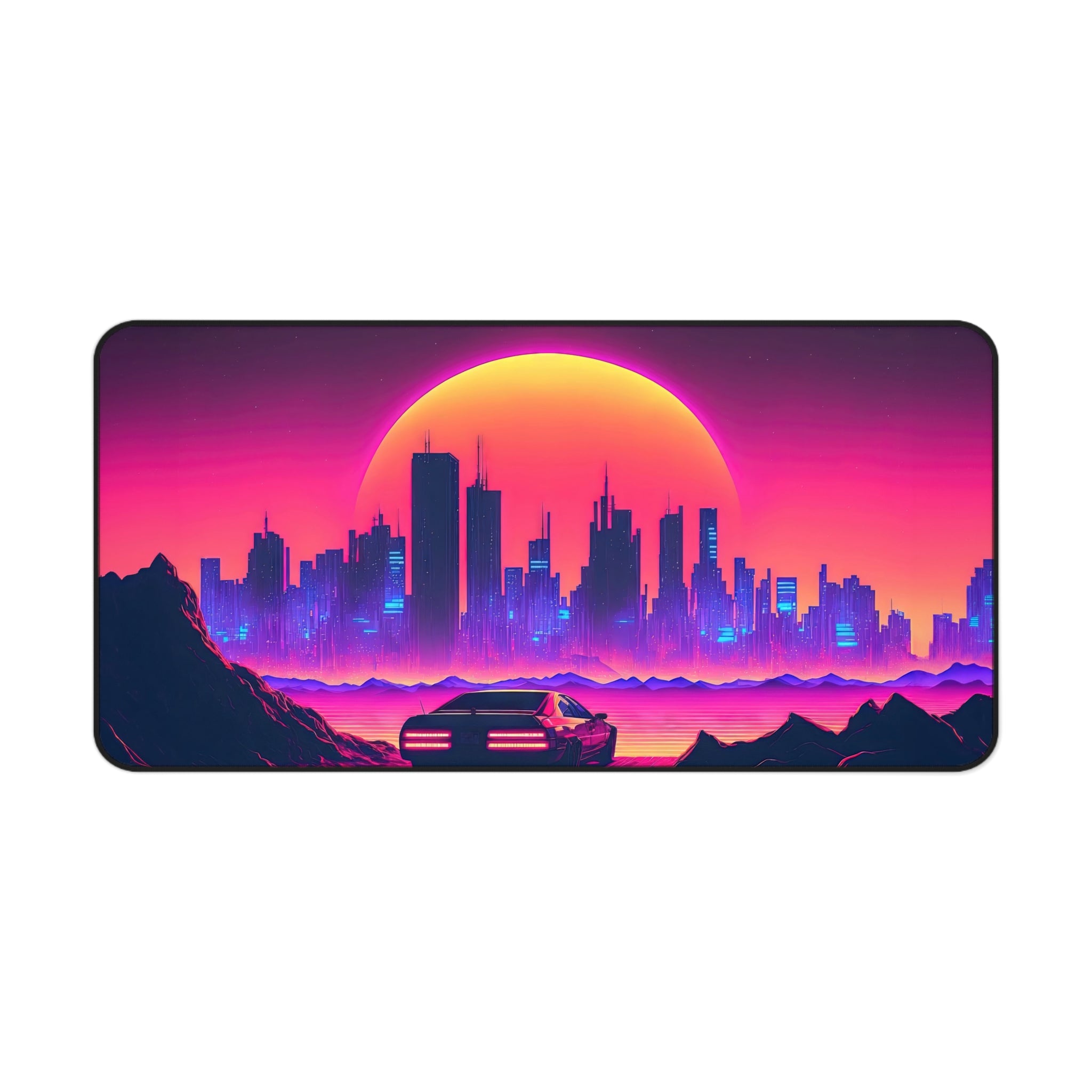 vaporwave-palm-tree-road-mouse-pad-retrowave-city-delorean-desk-mat-neon-synthwave-desk-pad-vaporwave-sun-and-mountains