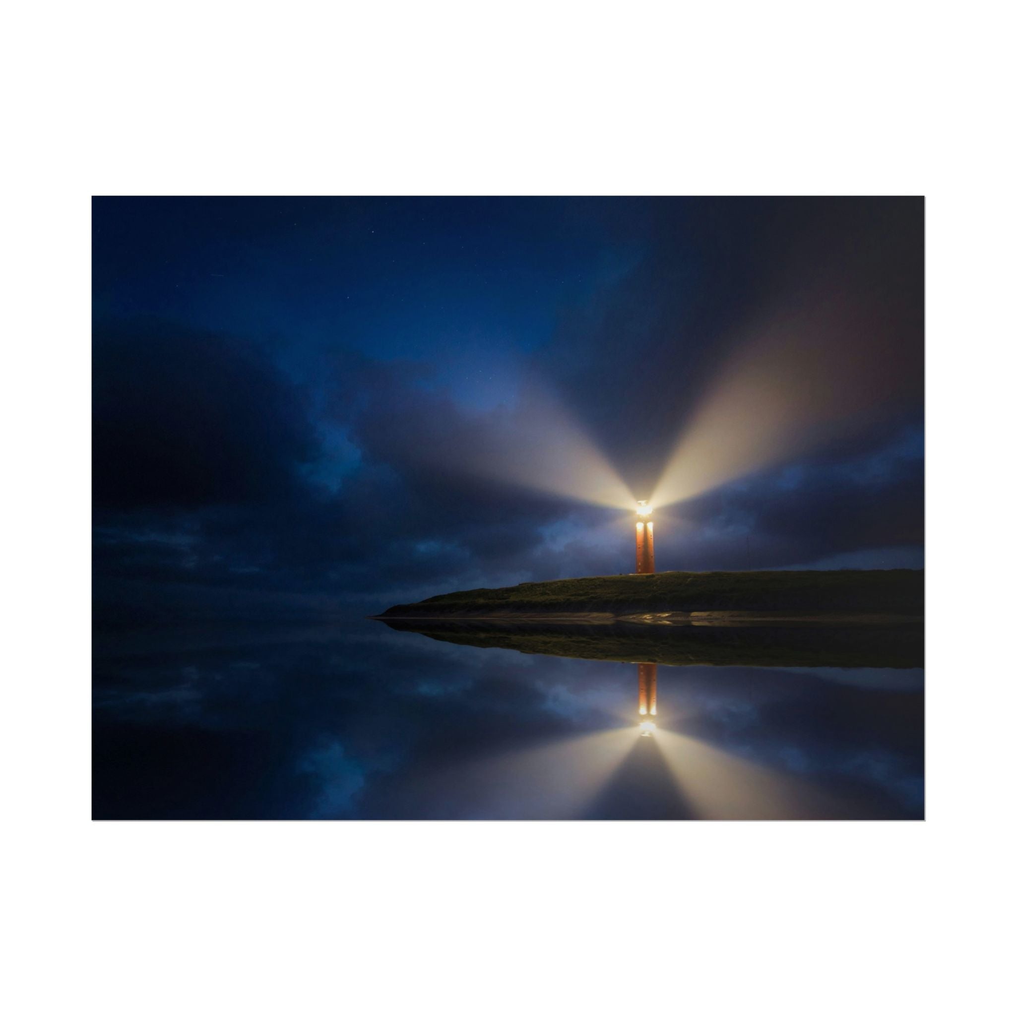 lighthouse-on-rock-poster-wall-art-coastal-wall-decor-nautical-decor-beach-house-decoration-seaside-wall