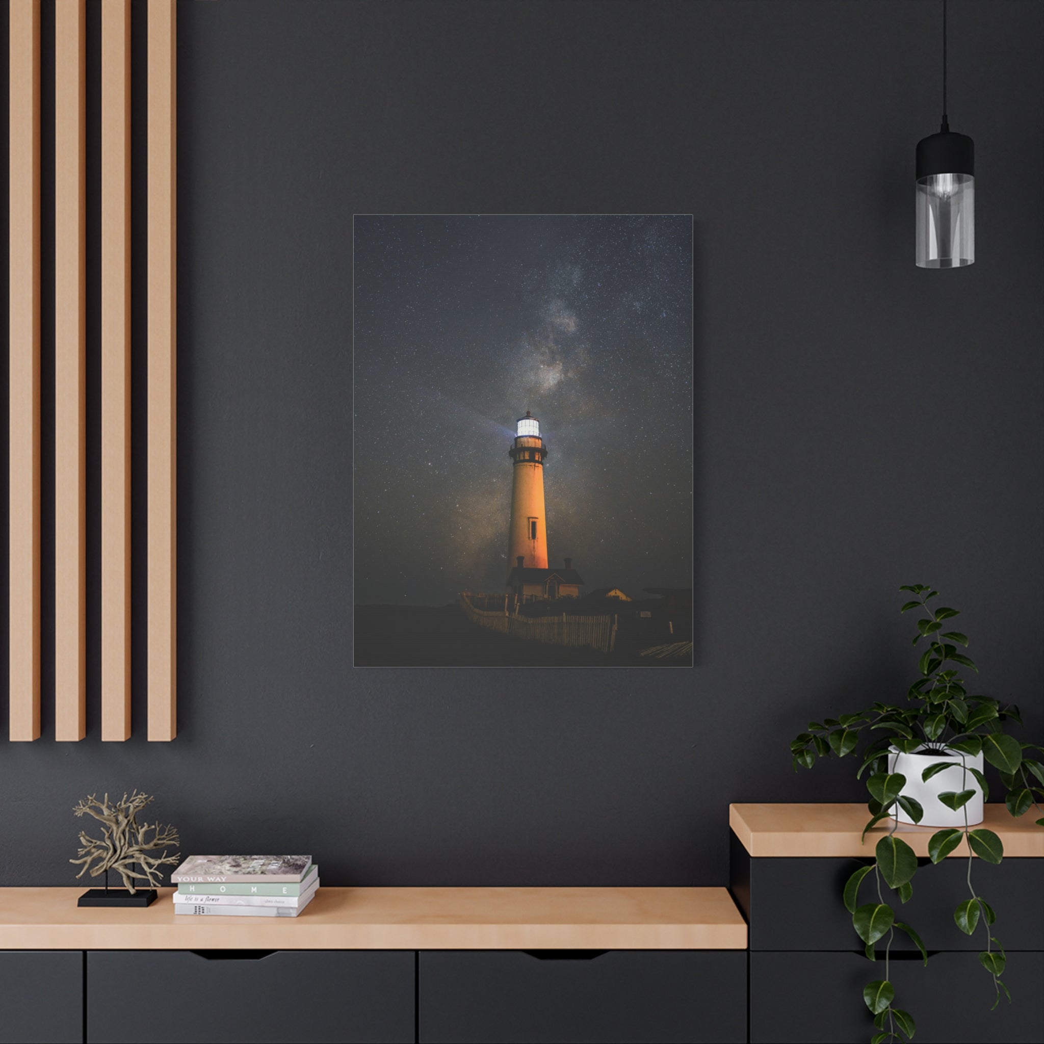 canvas-print-lighthouse-on-rock-matte-canvas-stretched-1-25-inch-coastal-wall-art-nautical-decor-beach-house-decoration-seasi