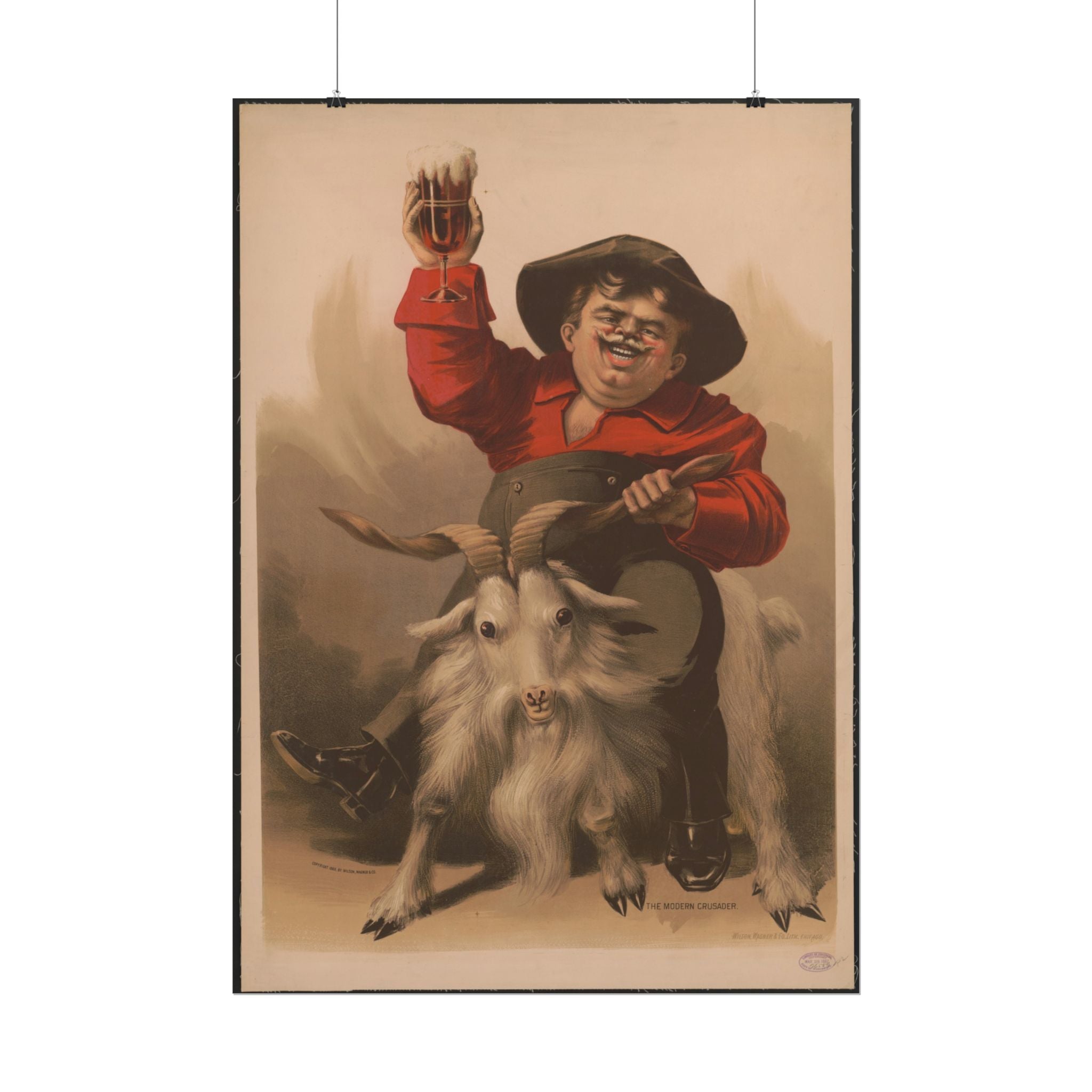 vintage-poster-print-modern-crusader-beer-wall-art-bar-decor-living-room-decor-alcohol-gift-poster-gift-fun-wall-art
