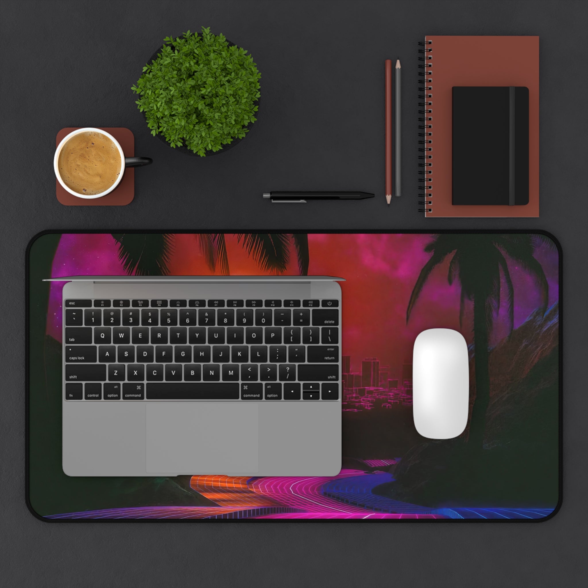 vibrant-vaporwave-los-angeles-mouse-pad-retrowave-delorean-desk-mat-neon-synthwave-desk-pad-vaporwave-sun-and-mountains-vapor
