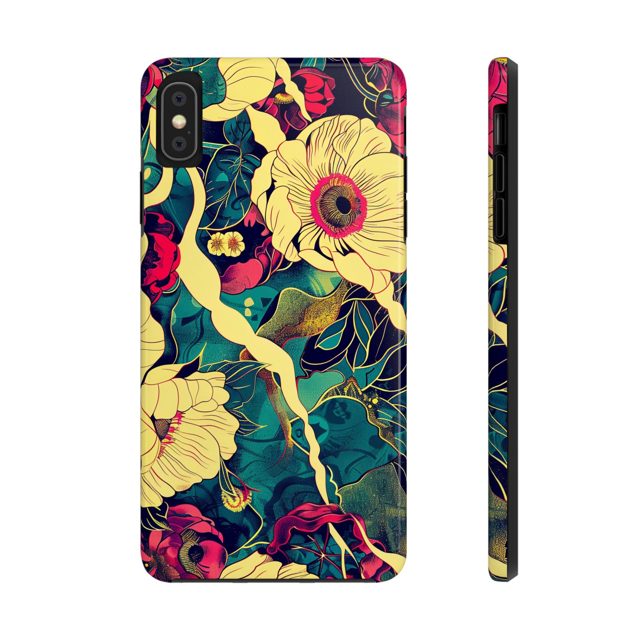 iphone-tough-case-retro-japanese-flowers-floral-phone-cover-vintage-japanese-style-protective-phone-case-asian-floral-design-