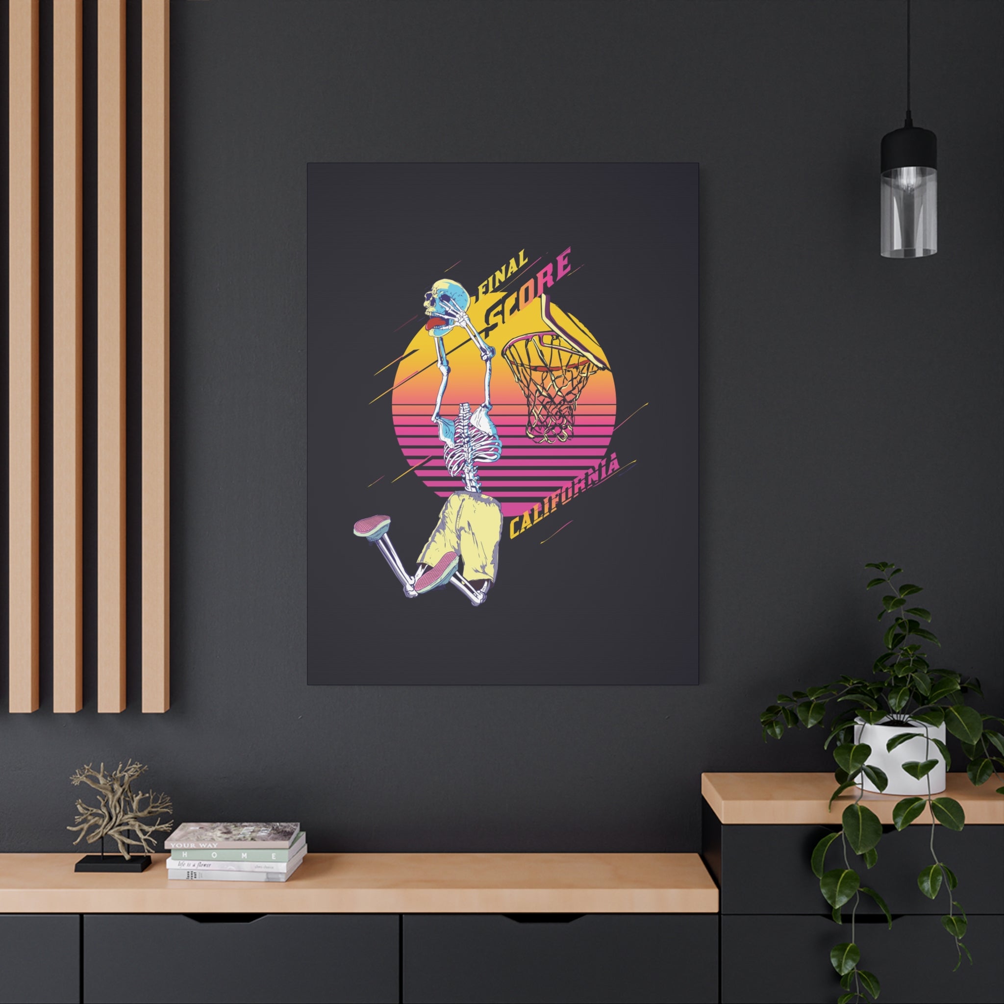 california-basketball-canvas-wall-art-basketball-prints-skull-art-retro-basketball-decor-basketball-home-wall-decor-housewarm