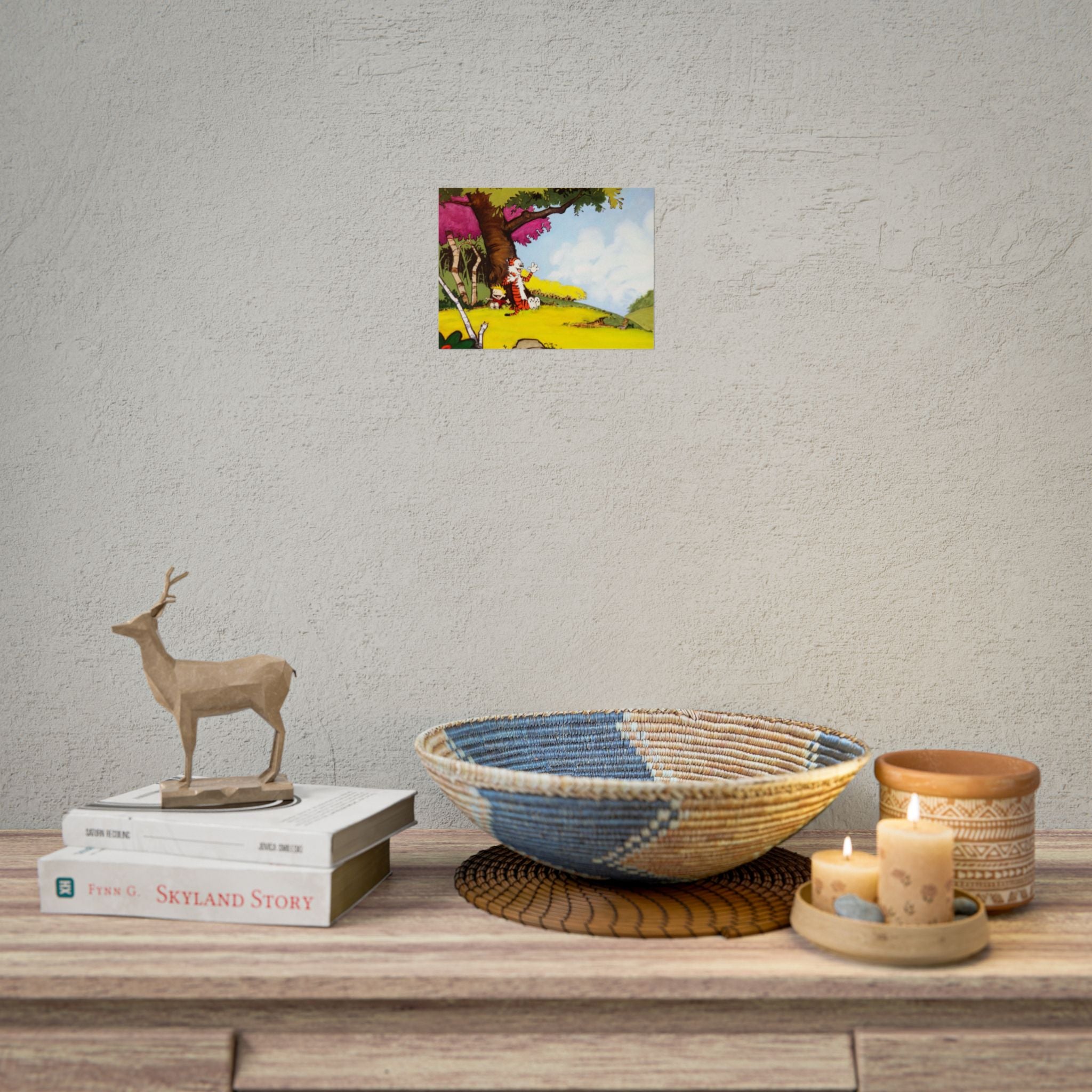 Calvin and Hobbes Poster Wall Art - Nostalgic Cartoon Wall Decor - Unique Birthday Gift for Fans - Timeless Comic Book Design