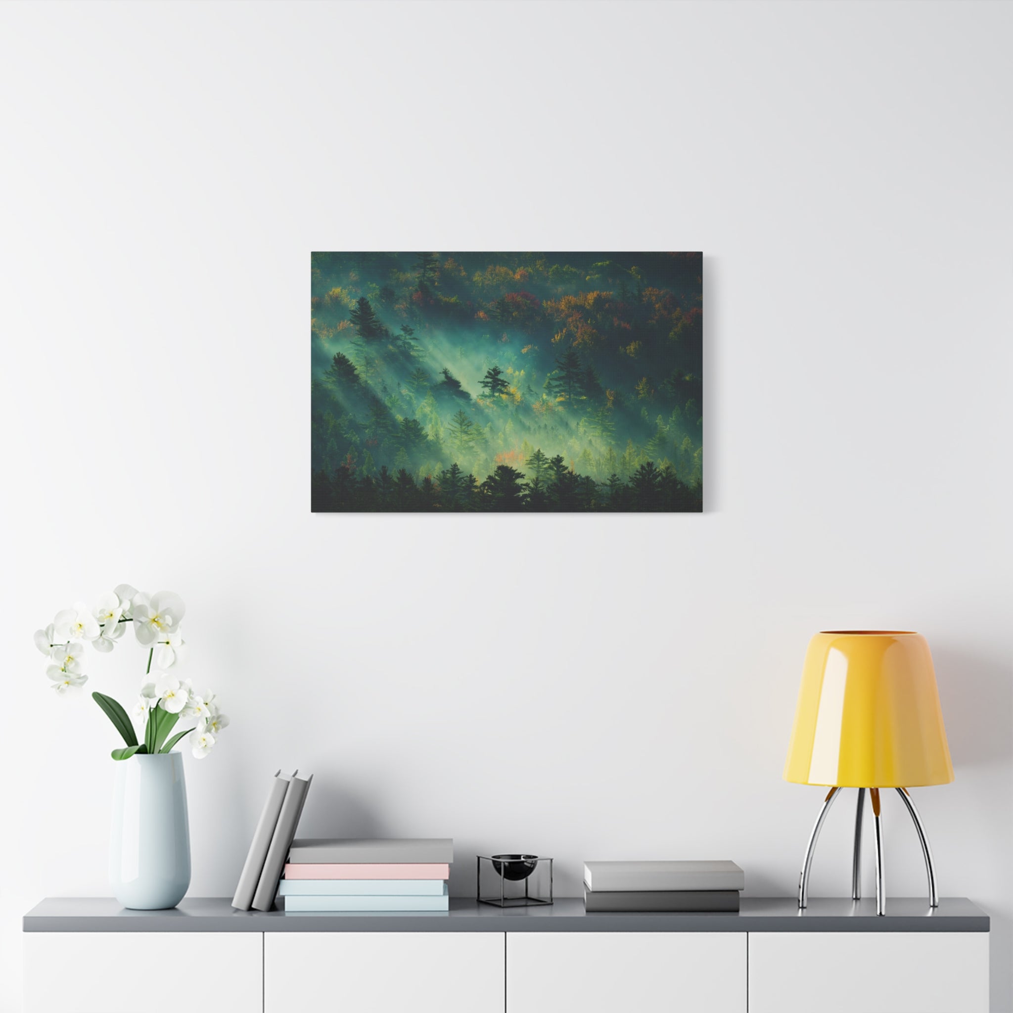 canvas-print-foggy-forest-nature-mist-wall-art-matte-stretched-canvas-landscape-scenery-woods-decor-nature-lover-gift-rustic-