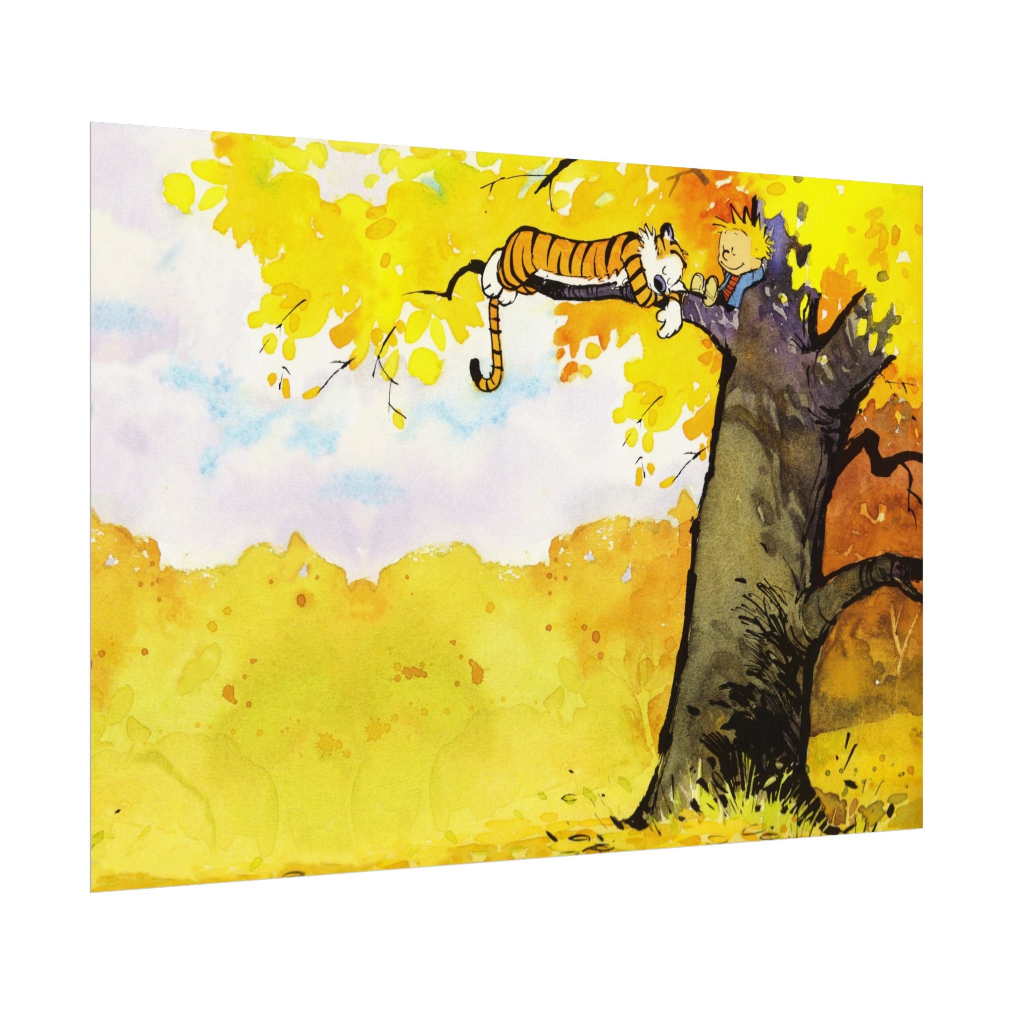 Calvin and Hobbes Poster Wall Art - Cartoon Wall Decor - Unique Birthday Gift for Fans - Timeless Comic Book Art