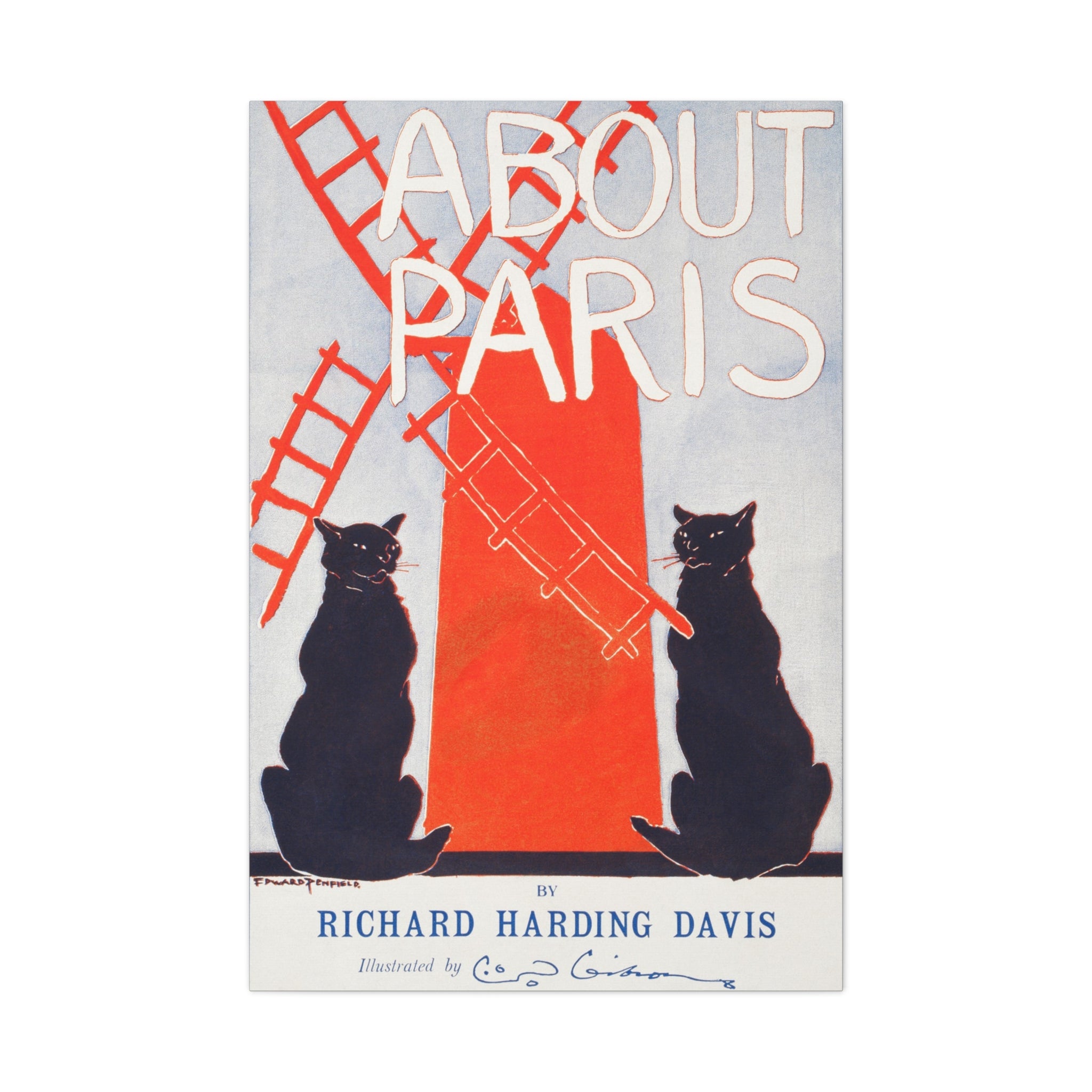 canvas-print-paris-decor-by-edward-penfield-matte-stretched-canvas-black-cats-living-room-home-decor-parisian-illustration