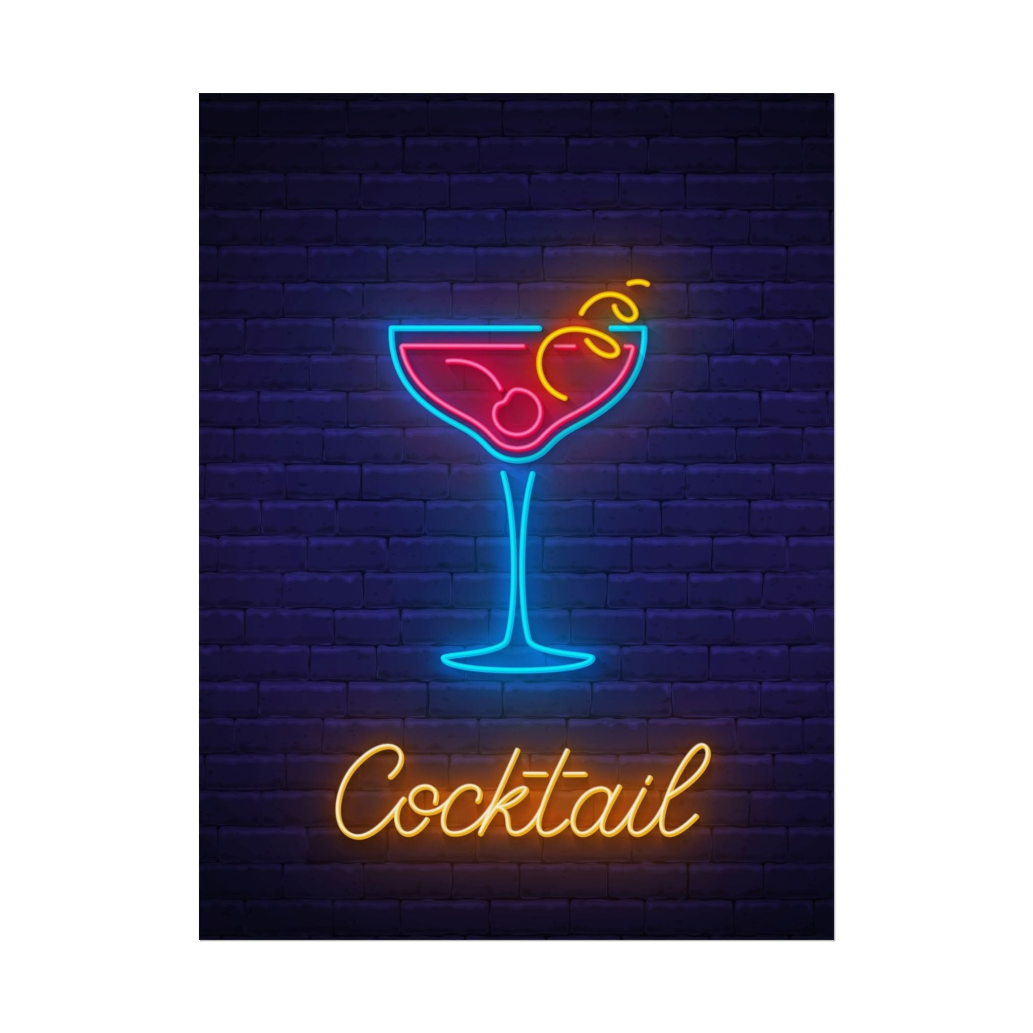 cocktail-neon-martini-poster-wall-art-decor-large-poster-artwork-cocktail-print-bar-decor-kitchen-wall-art