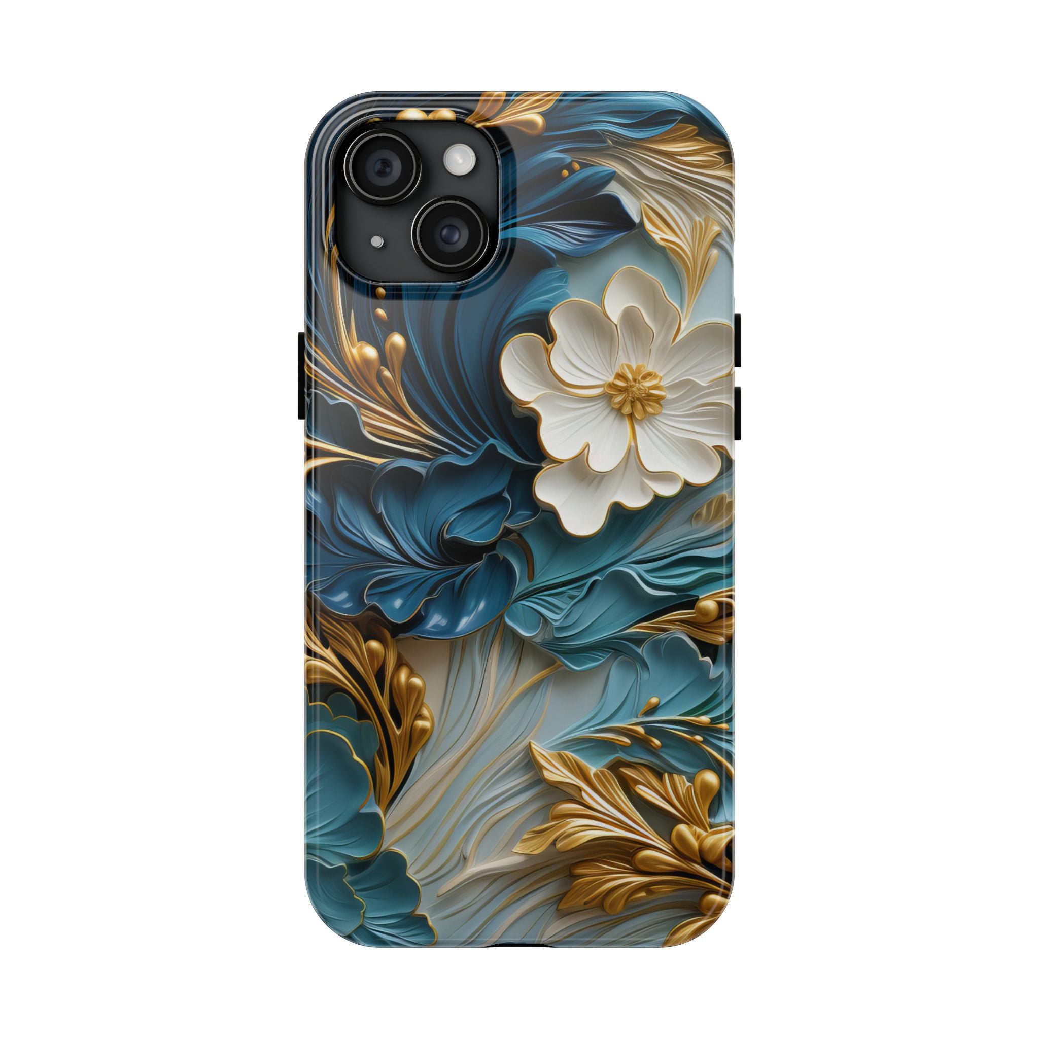 textured-art-nouveau-floral-tough-phone-case-cottagecore-iphone-case-unique-floral-phone-cover-vintage-style-iphone-case-prot
