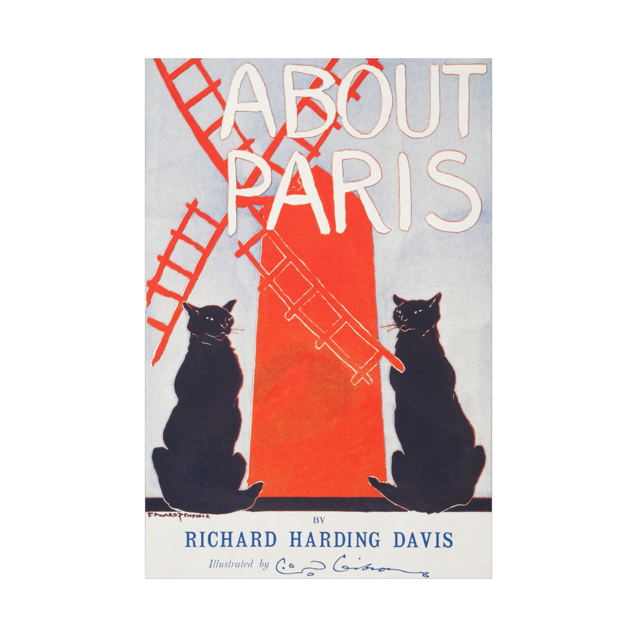 canvas-print-paris-decor-by-edward-penfield-matte-stretched-canvas-black-cats-living-room-home-decor-parisian-illustration