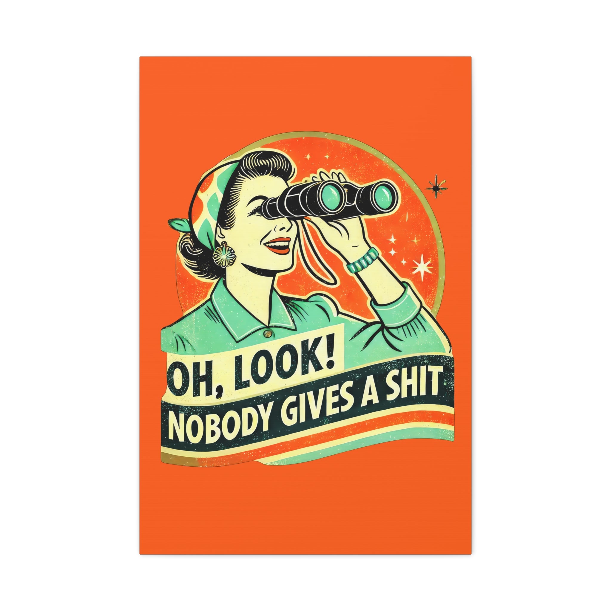 canvas-wall-art-funny-retro-woman-humorous-home-decor-matte-stretched-print-gift-for-her-vintage-style-poster-unique-wall
