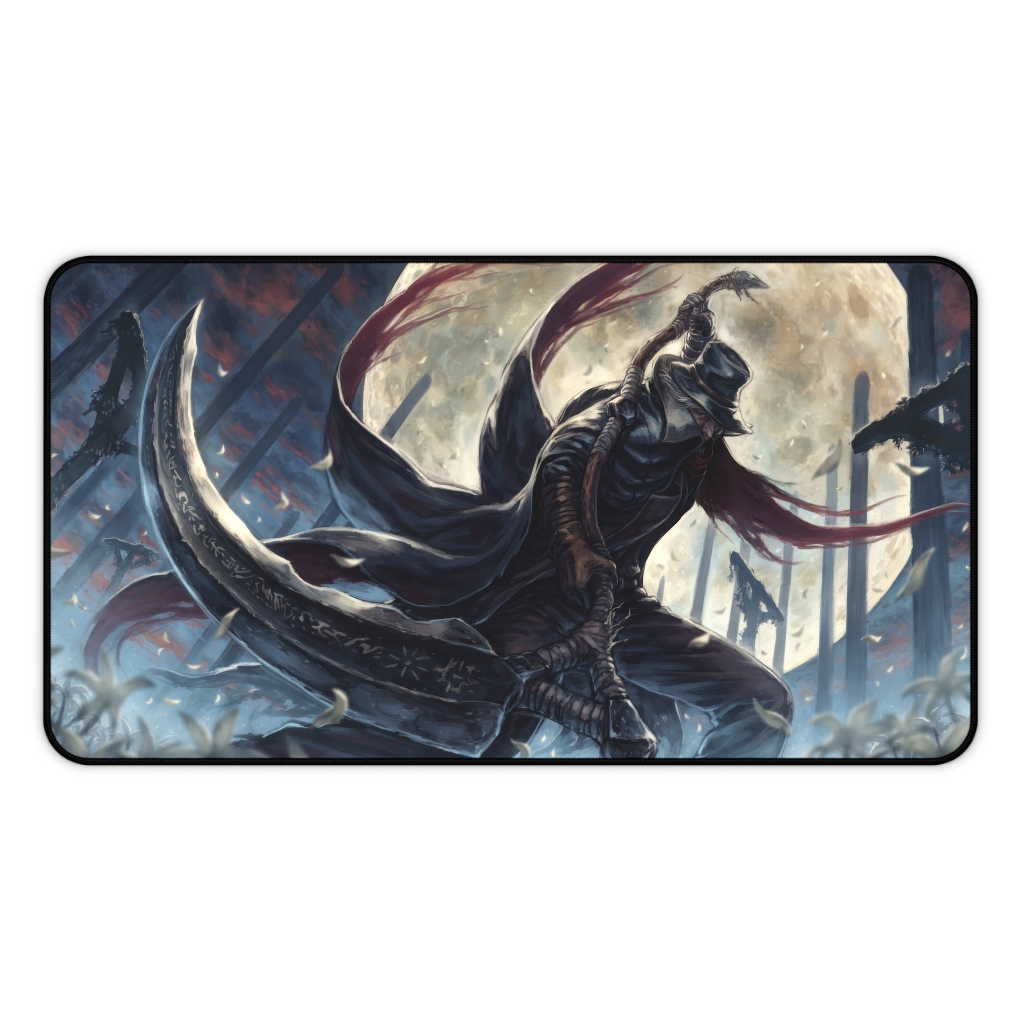 bloodborne-gehrman-the-first-hunter-mouse-pad-scenery-castle-desk-pad-large-gaming-desk-mat-fantasy-