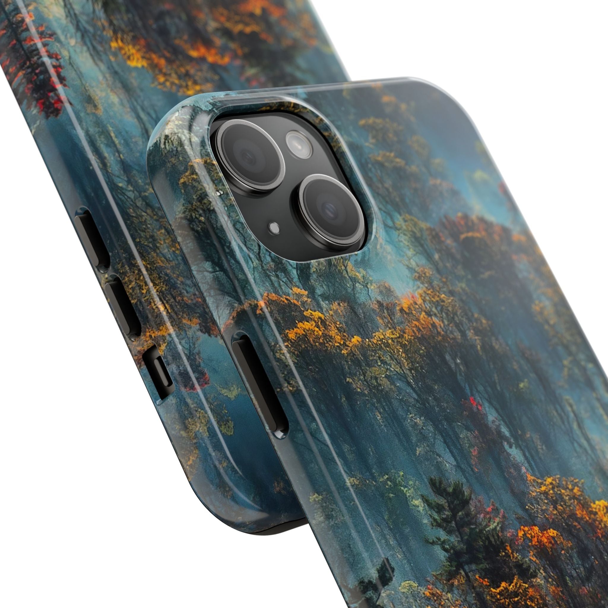 iphone-tough-case-misty-forrest-foggy-fall-iphone-covers-protective-smartphone-cover-nature-lover-gift-adventure-accessory