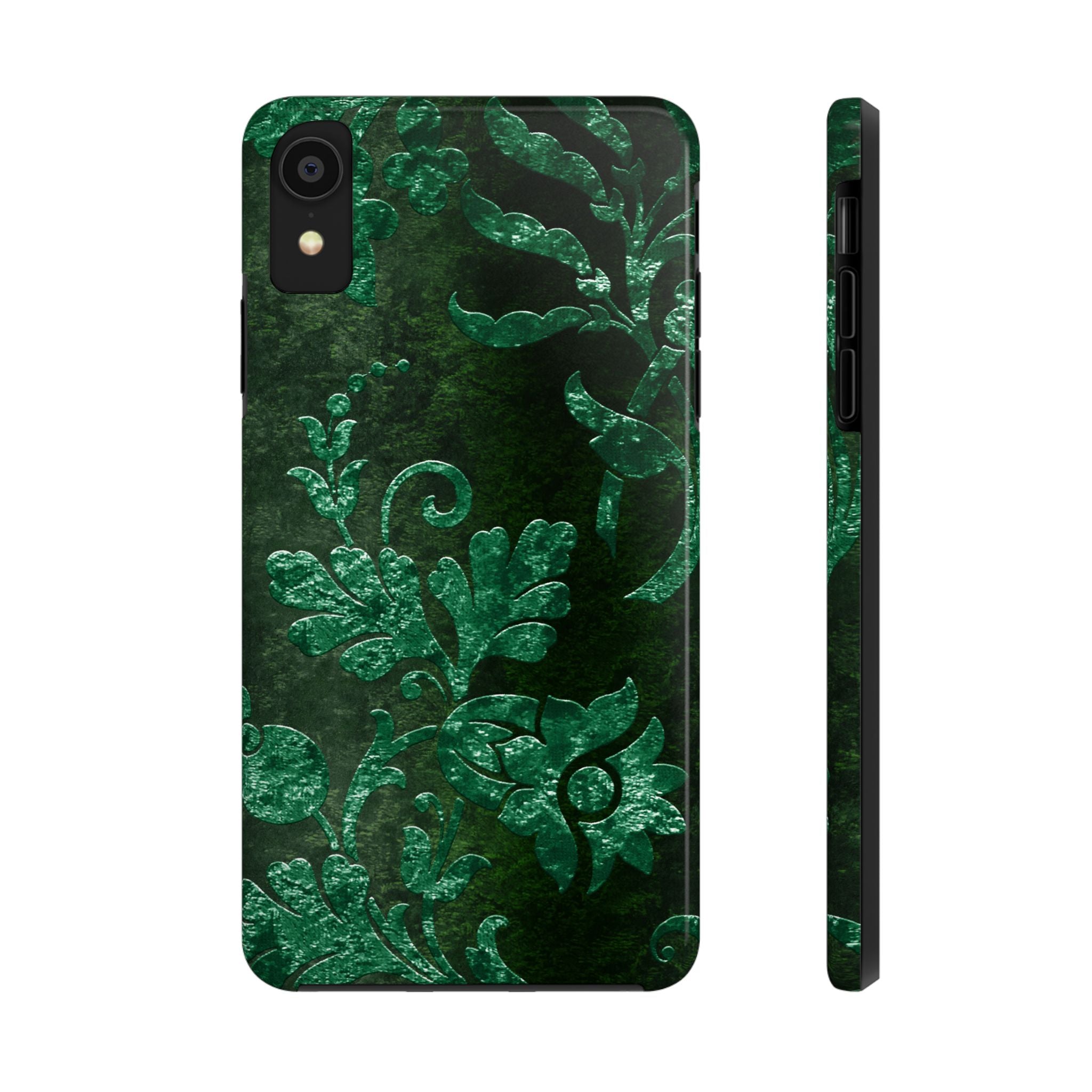 embossed-emerald-velvet-tough-phone-case-protective-iphone-cover-heavy-duty-phone-case-rugged-phone-case-durable-smartphone-c