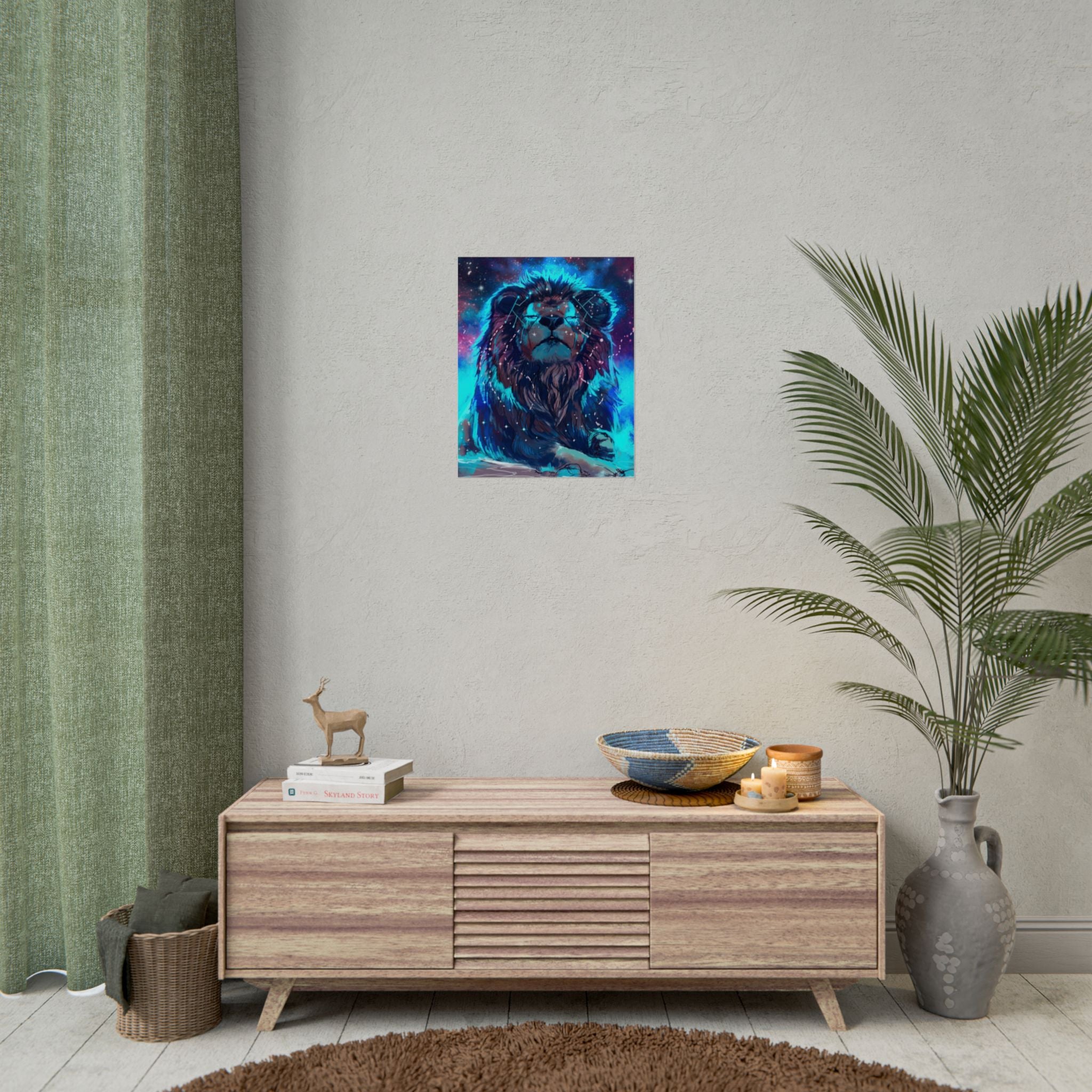 poster-print-lion-wall-art-fantasy-leon-living-room-decor-lion-wall-decor-lion-poster-jungle-animal-art-print-wildlife-safari