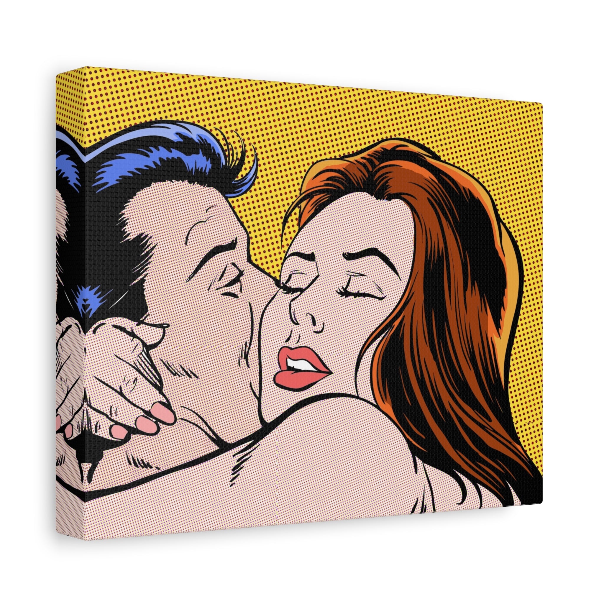 pop-art-canvas-print-retro-wall-art-stretched-matte-canvas-kiss-love-home-decor-wall-decor-poster-decorative-art-gift