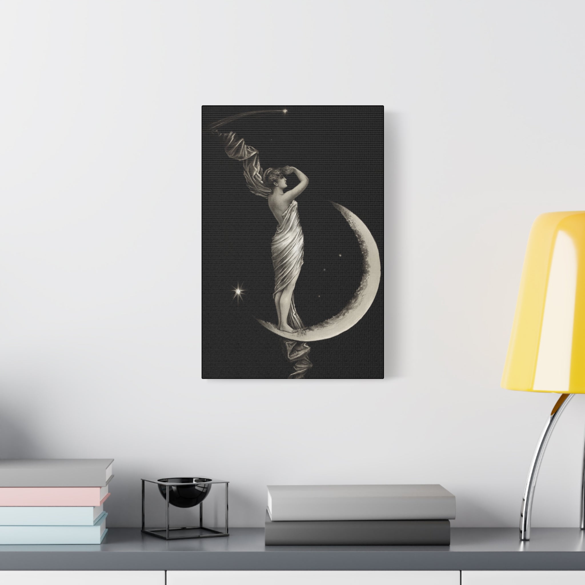 canvas-print-the-universal-favorite-1889-by-geo-h-walker-black-and-white-retro-art-moon-decor-comet-art-matte-canvas