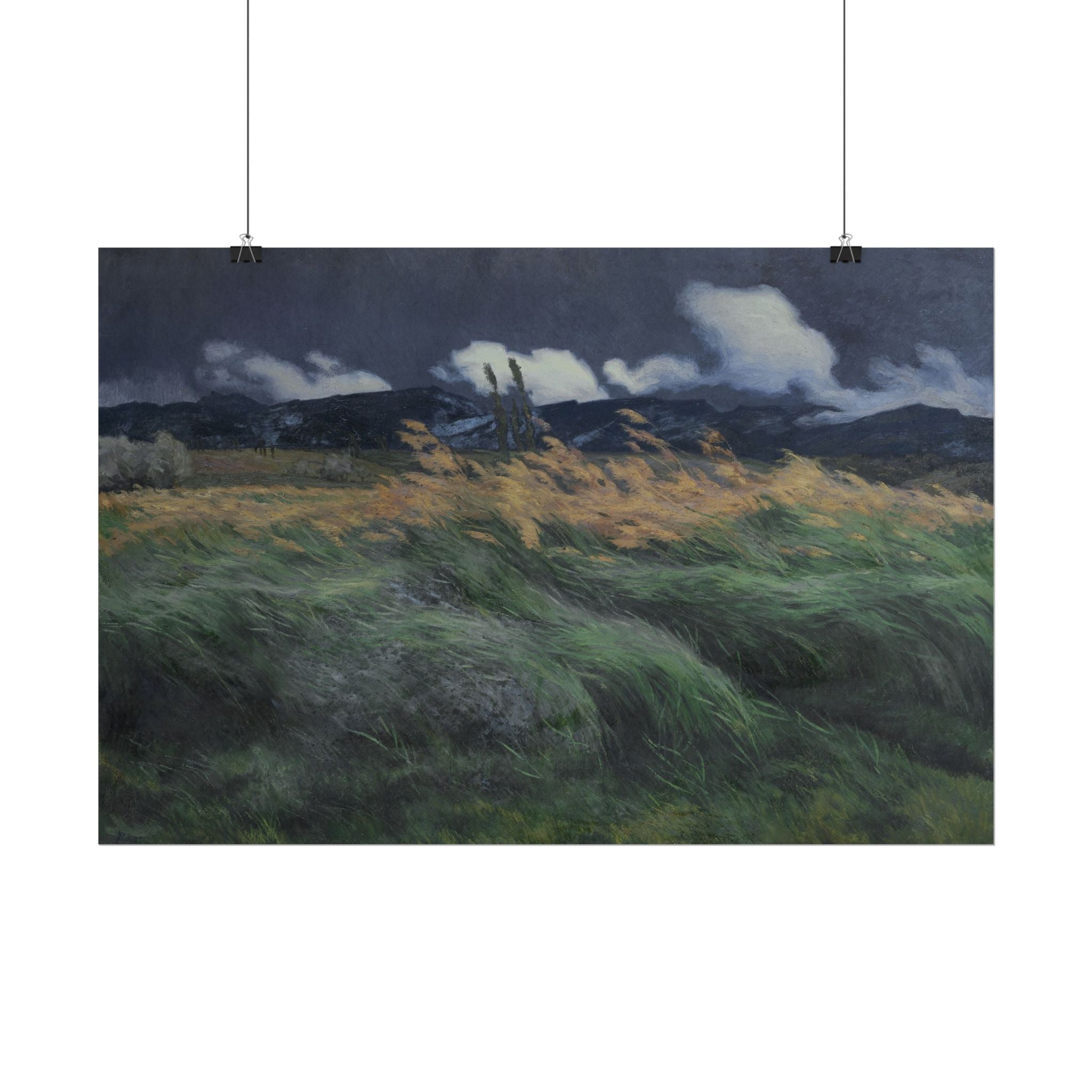 Louis Patru Poster Print, Fields Art Print, Fields Landscape Painting, Rustic Canvas Wall Art, Farmhouse Wall Decor, Landscape Print