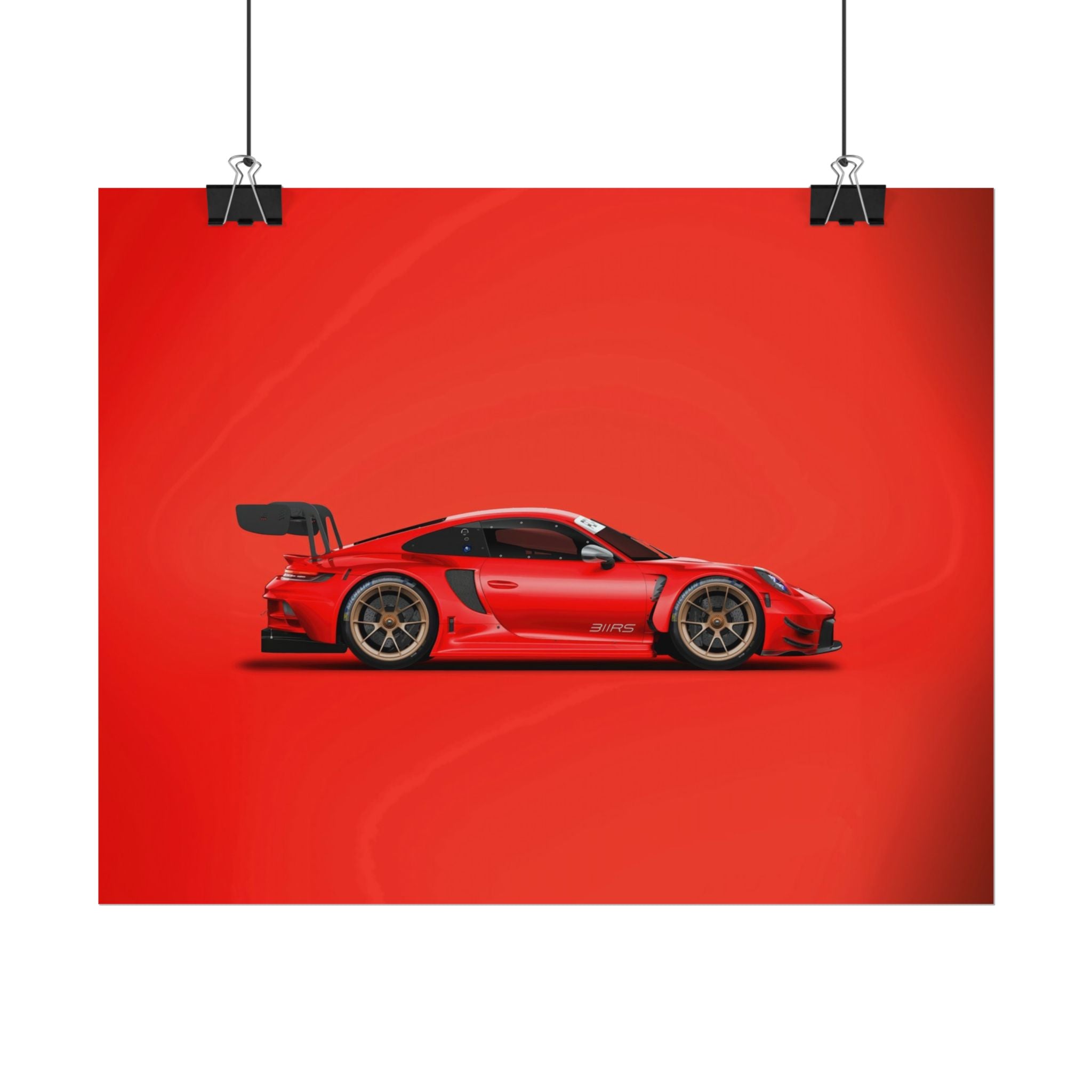 poster-print-wall-art-porsche-911-red-gt3r-red-supercar-poster-porsche-decor-rolled-poster-wall-art-hypercars-wall-decor