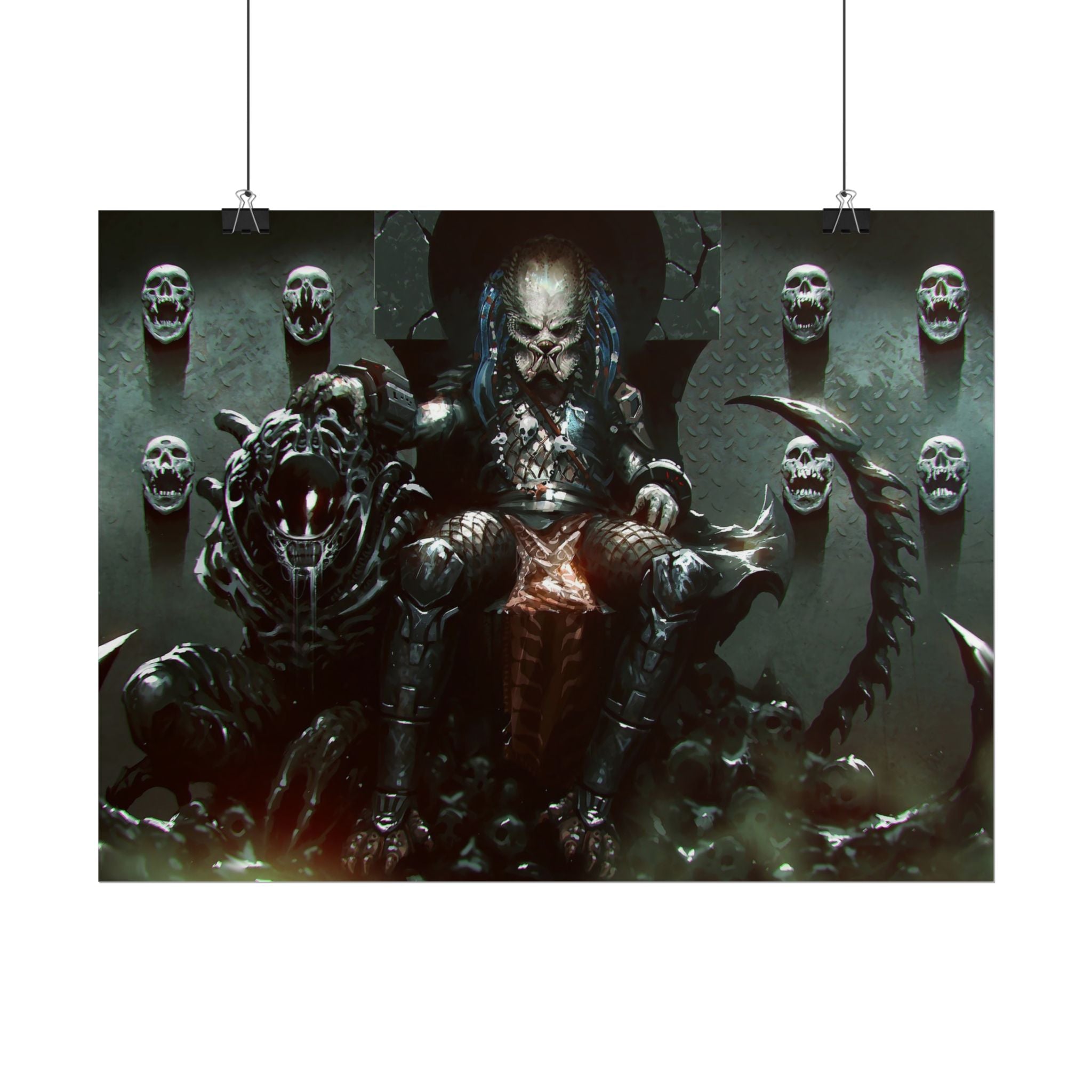 predator-alien-poster-art-xenomorph-movie-poster-print-alien-wall-art-sci-fi-home-decor-geek-wall-decor