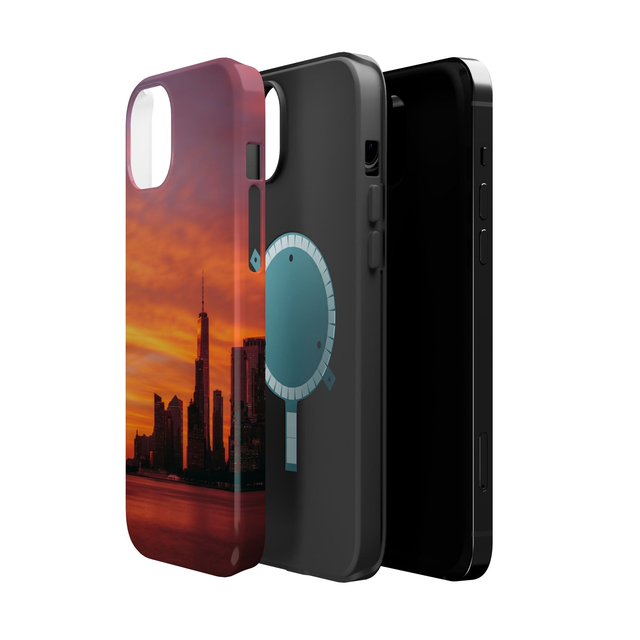 sunset-nyc-cityscape-magnetic-tough-case-durable-phone-protector-new-york-tough-case-gift-for-photographers-urban-aesthetic