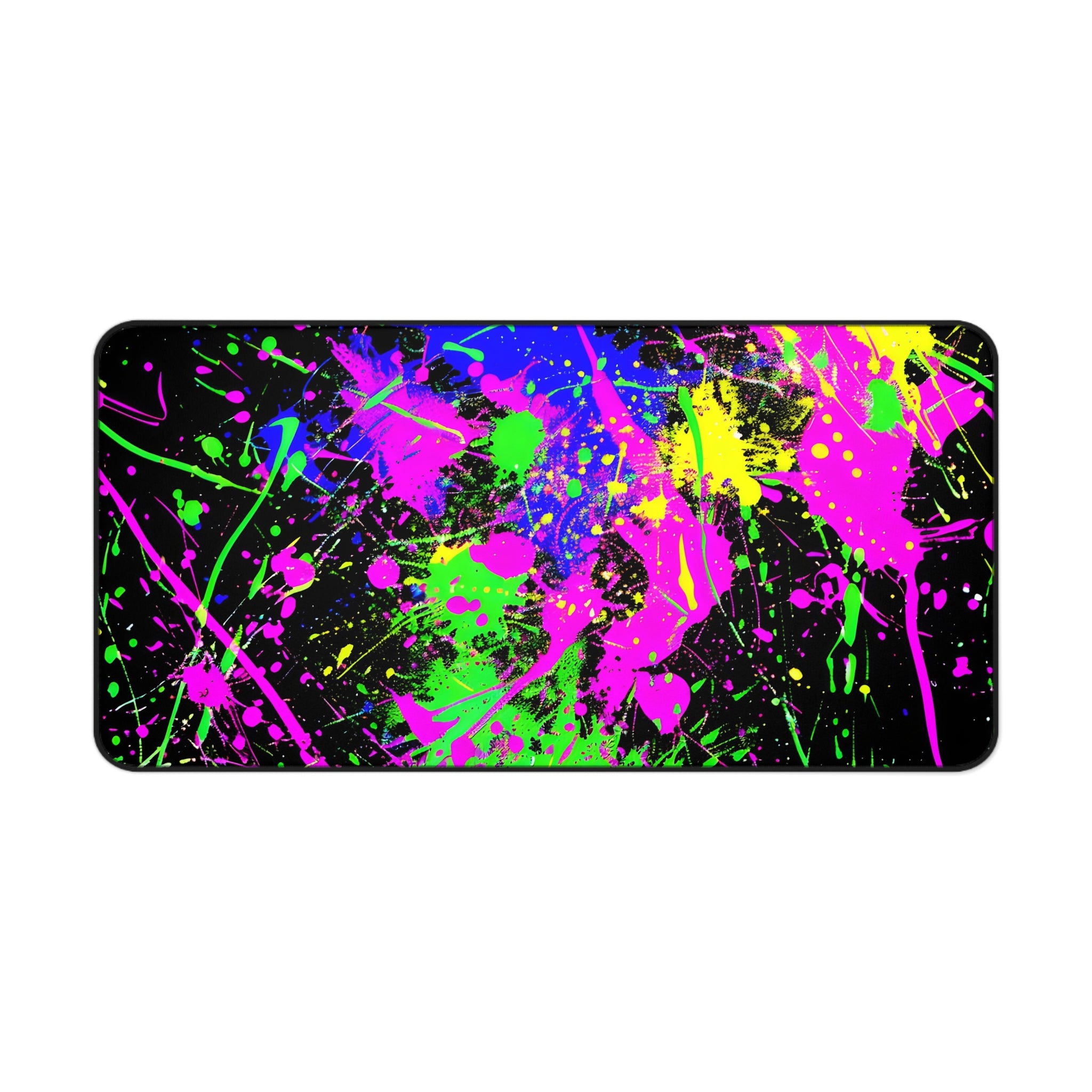 neon-abstract-paint-splatter-desk-mat-green-ping-large-gaming-mouse-pad-colorful-work-from-home-desk-accessory-desk-blotter