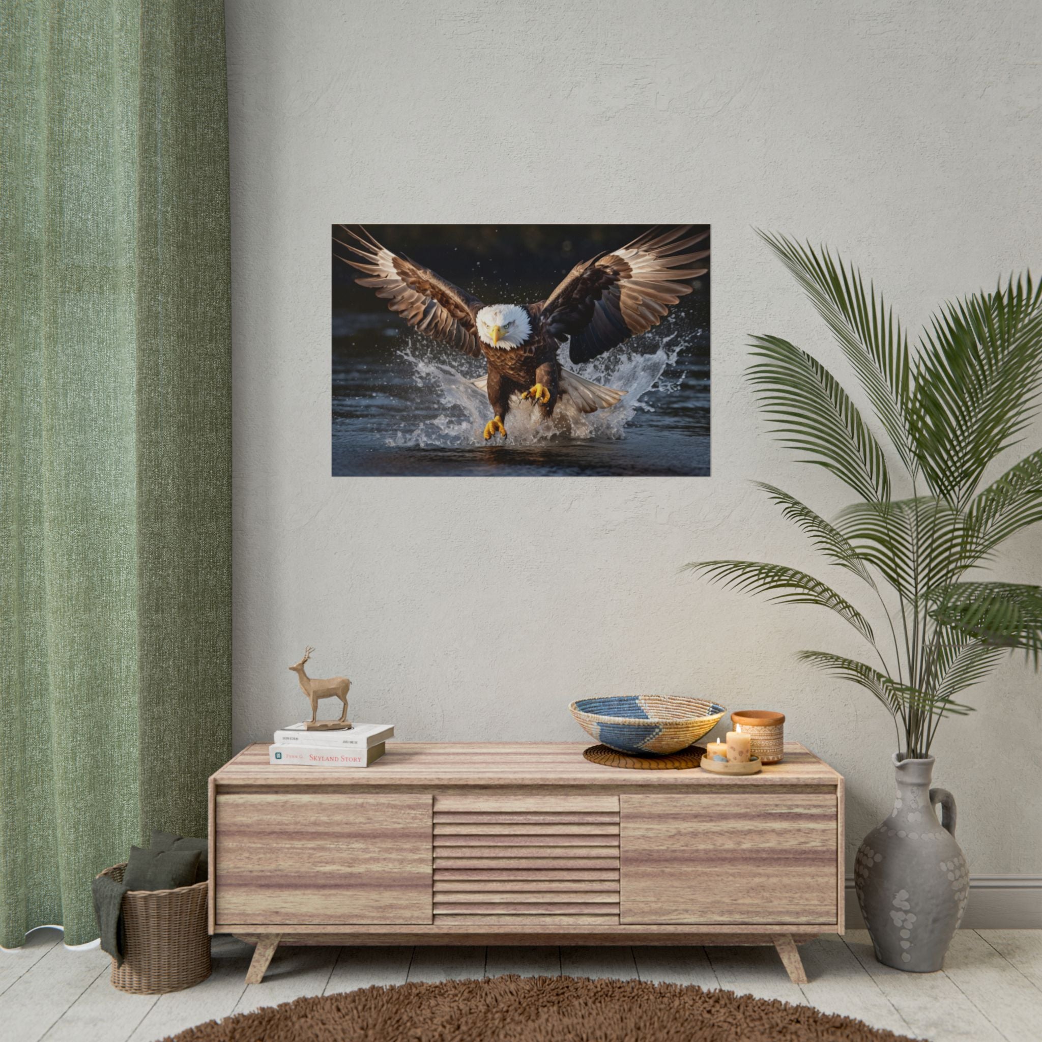 hunting-eagle-fine-art-poster-print-home-decor-wildlife-art-bird-lover-gift-living-room-decoration-eagle-decor