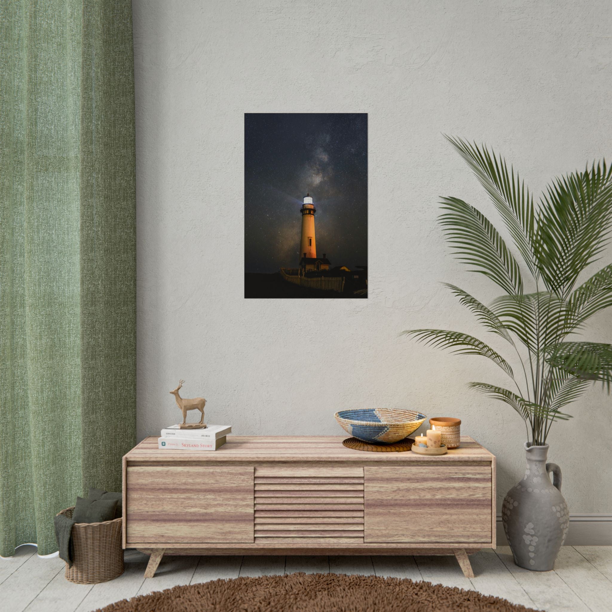 lighthouse-on-rock-poster-print-coastal-wall-art-nautical-decor-beach-house-decoration-seaside-wall