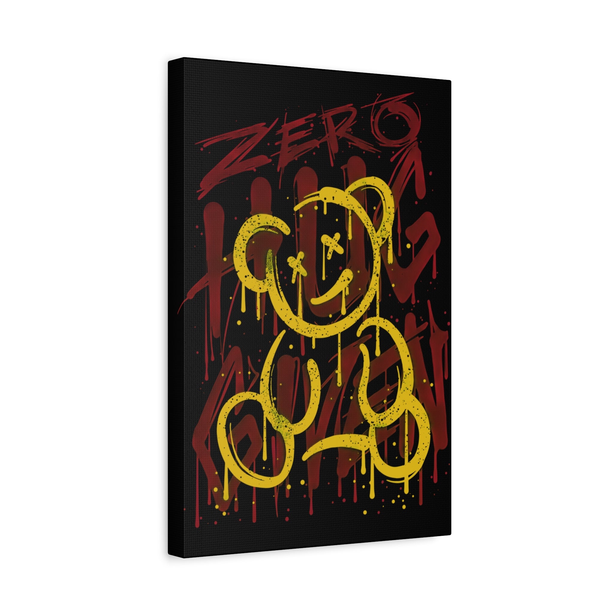 canvas-art-zero-hug-given-teddy-bear-print-graffiti-wall-art-fun-wall-art-moody-wall-art-canvas-print-canvas-wall-decor