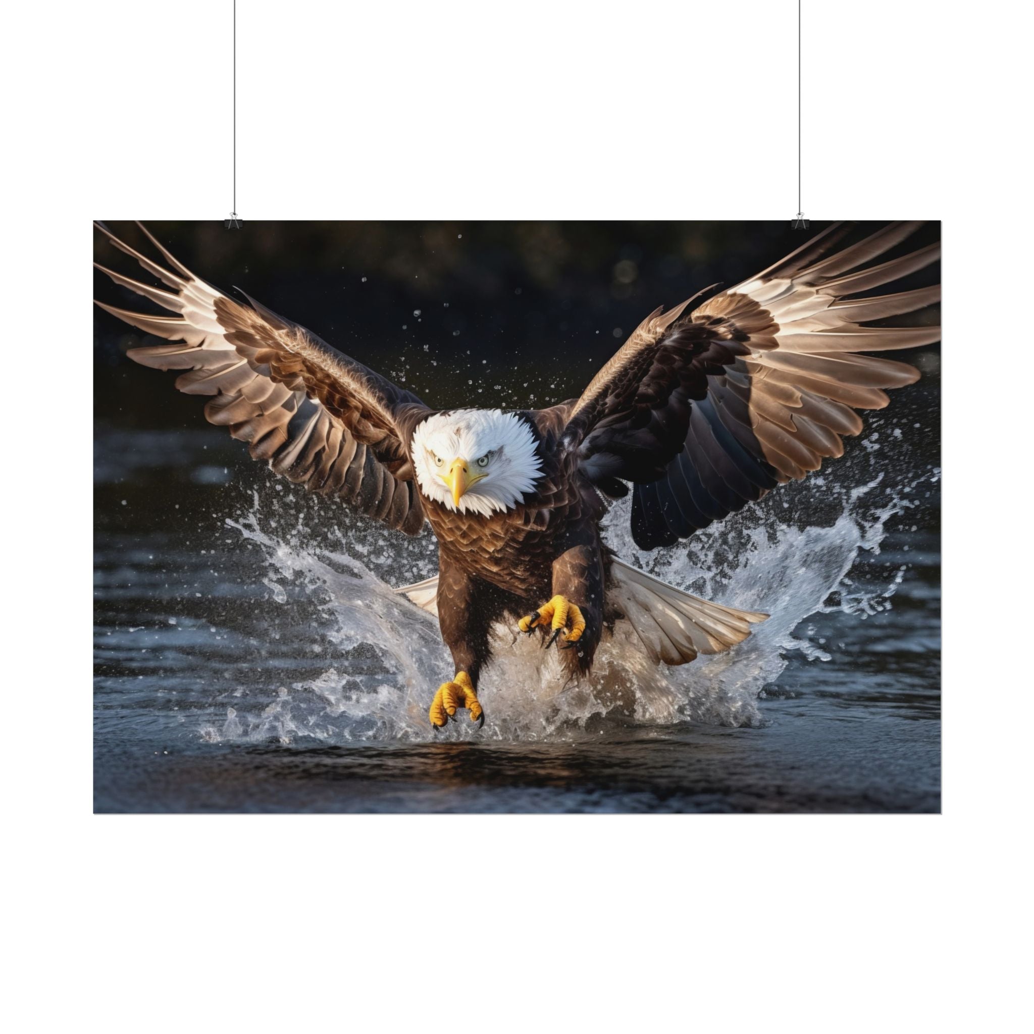 hunting-eagle-fine-art-poster-print-home-decor-wildlife-art-bird-lover-gift-living-room-decoration-eagle-decor