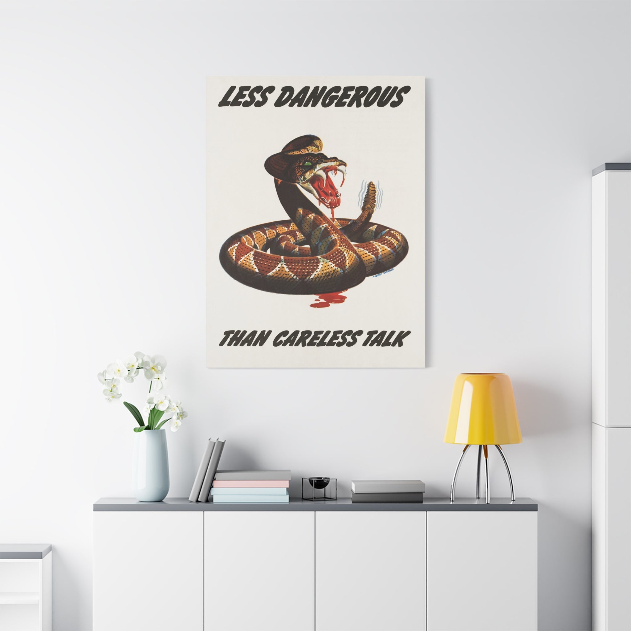canvas-print-cobra-motivational-art-matte-finish-stretched-wall-art-less-dangerous-than-careless-talk-home-decor