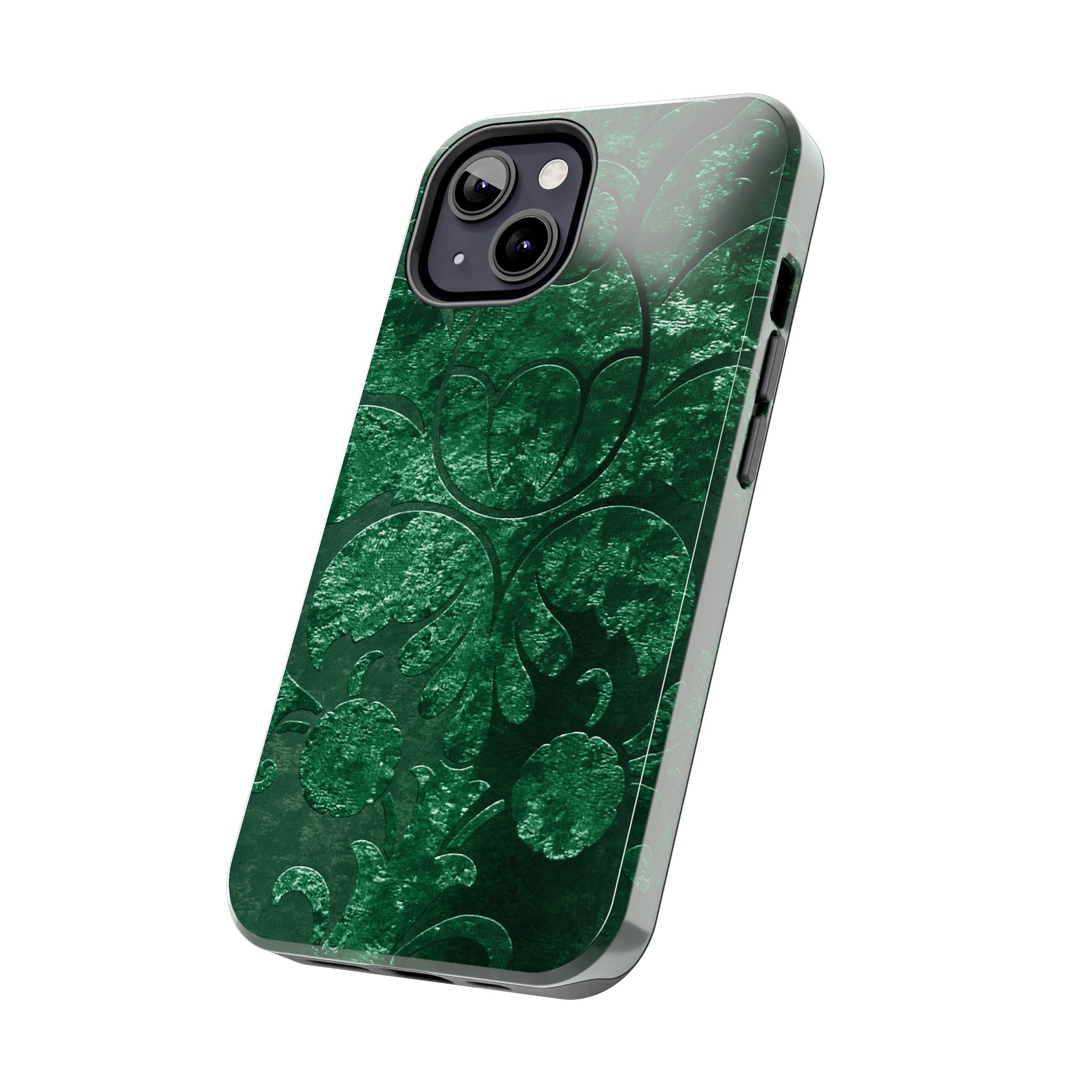 embossed-emerald-velvet-tough-iphone-case-protective-iphone-cover-heavy-duty-iphone-case-rugged-phone-case-durable-smartphone