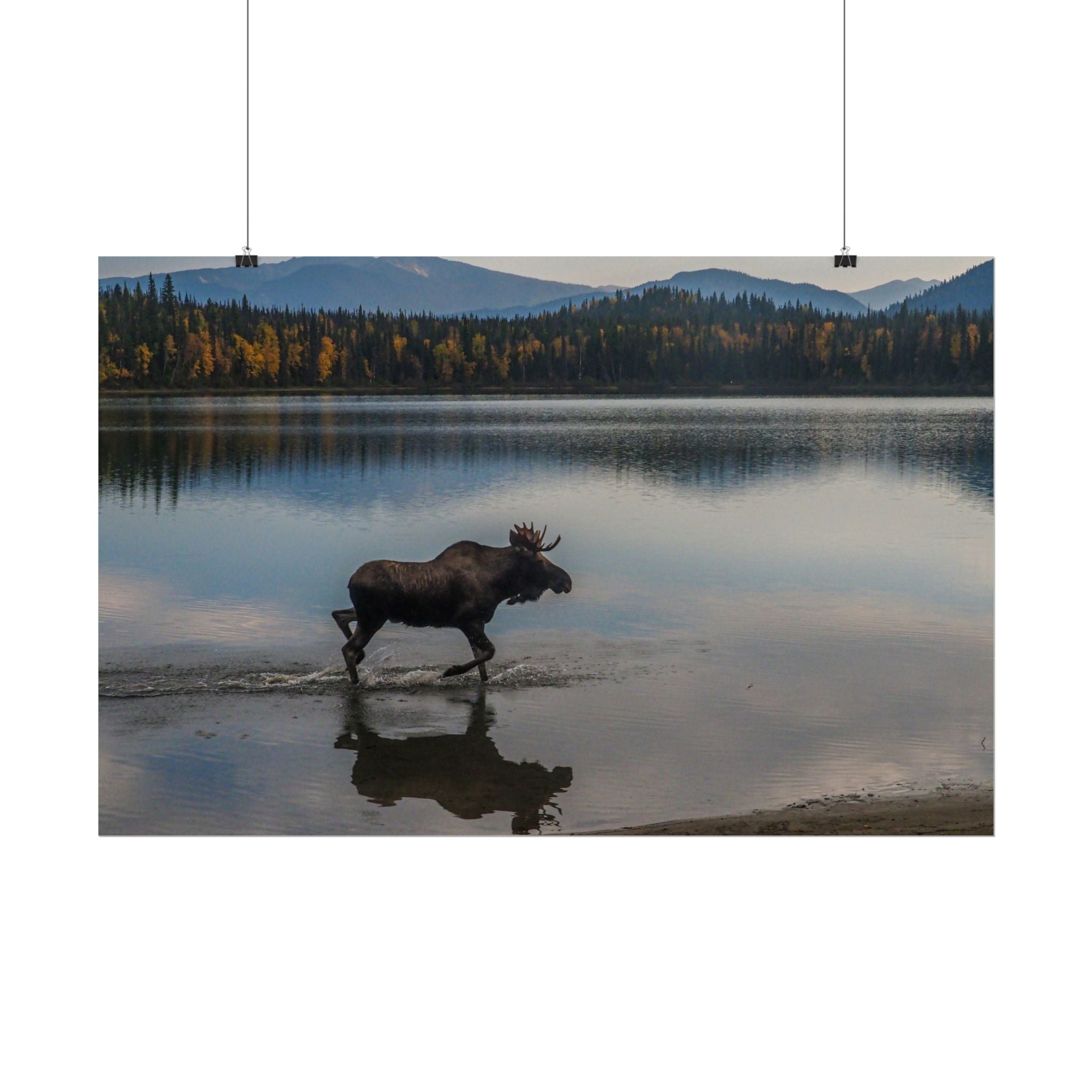 rustic-moose-poster-wall-decor-cabin-lodge-wildlife-painting-nature-home-decor-wilderness-animal-poster-farmhouse-wall-art