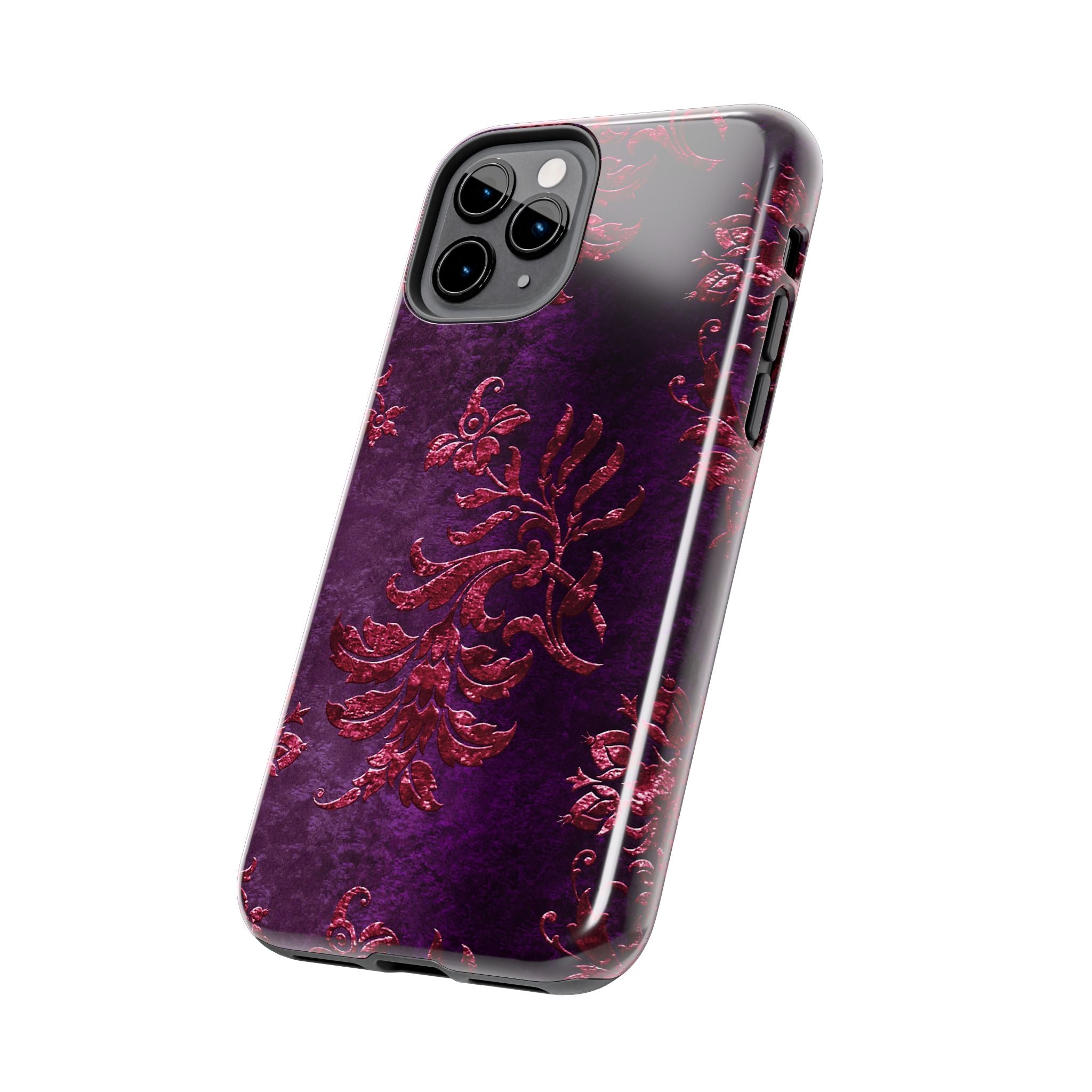 embossed-burgundy-velvet-tough-iphone-case-protective-iphone-cover-heavy-duty-iphone-case-rugged-phone-case-durable-smartphon