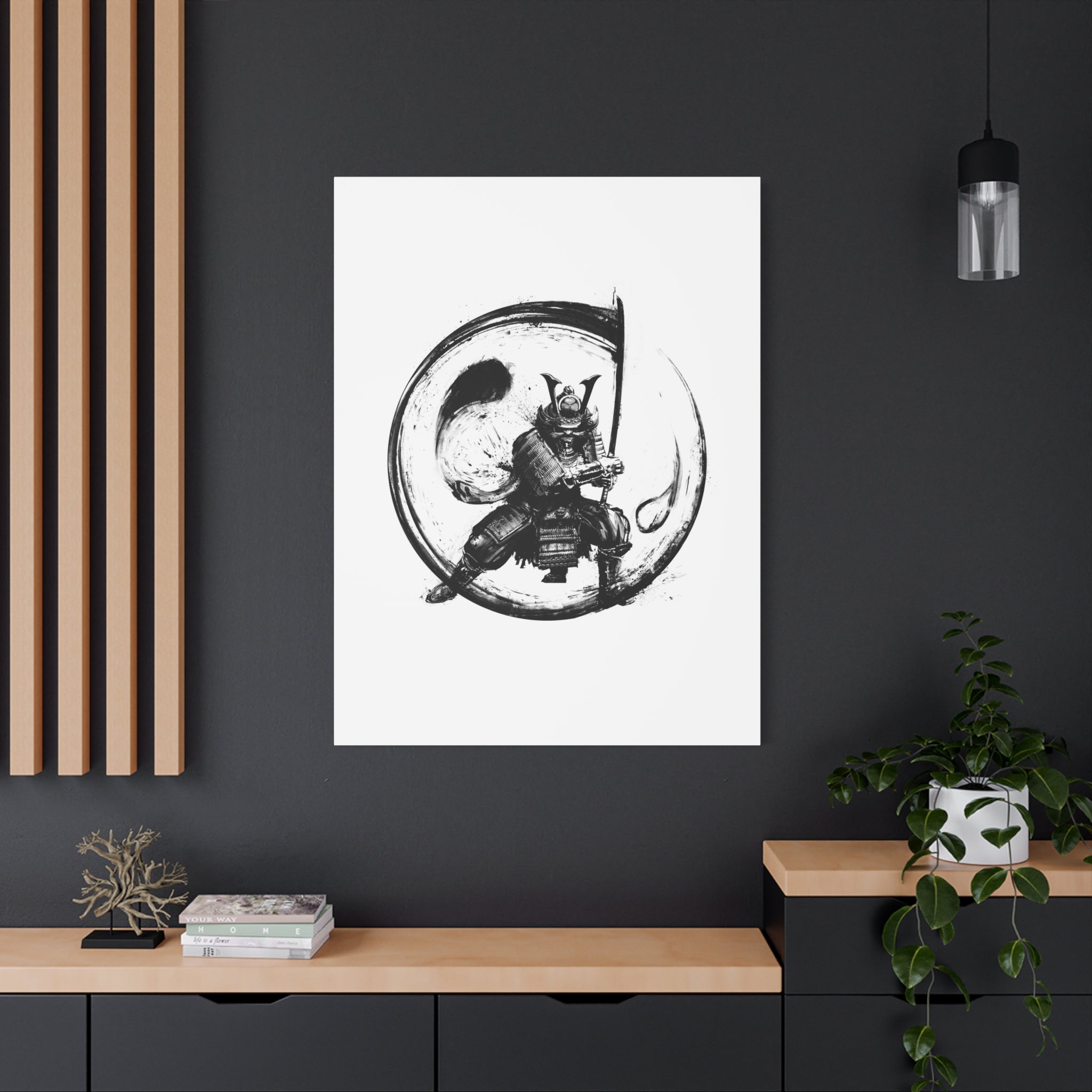 canvas-wall-art-japanese-samurai-ying-yang-katana-oni-mask-black-and-white-home-decor-zen-wall-hanging-asian-art-samurai-swor