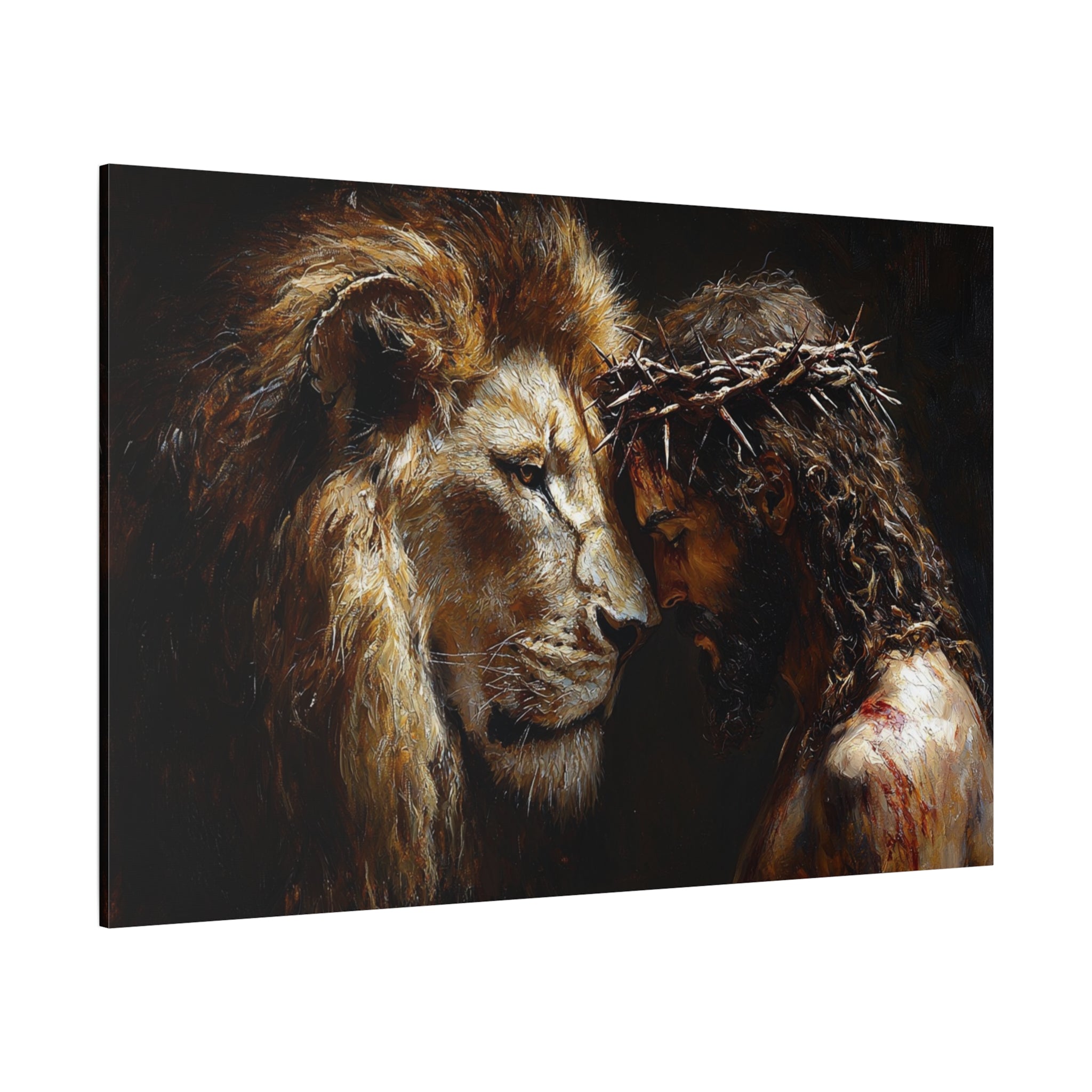 canvas-print-jesus-and-lion-wall-art-christian-home-decor-religious-wall-hanging-inspirational-artwork-gift-for-him-biblical-