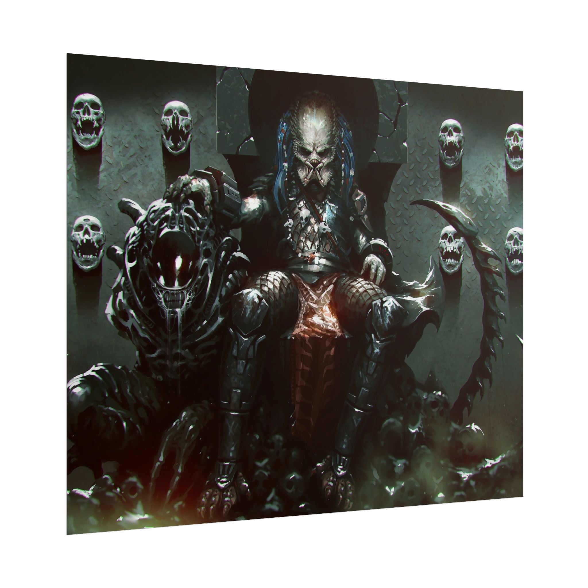 predator-alien-poster-art-xenomorph-movie-poster-print-alien-wall-art-sci-fi-home-decor-geek-wall-decor